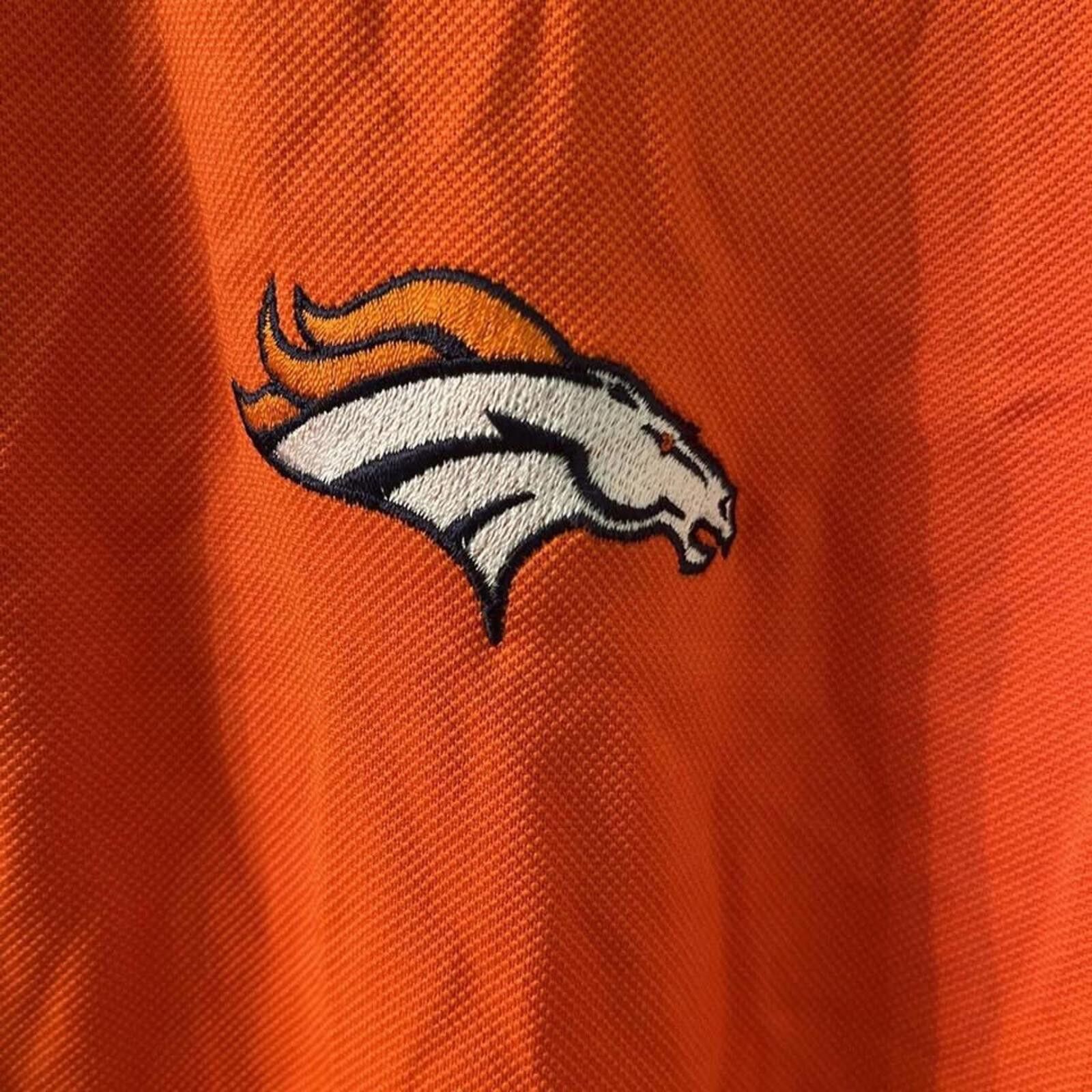 Antigua Antigua Denver Broncos Polo Shirt - Orange - Size M Size ONE SIZE - 4 Thumbnail