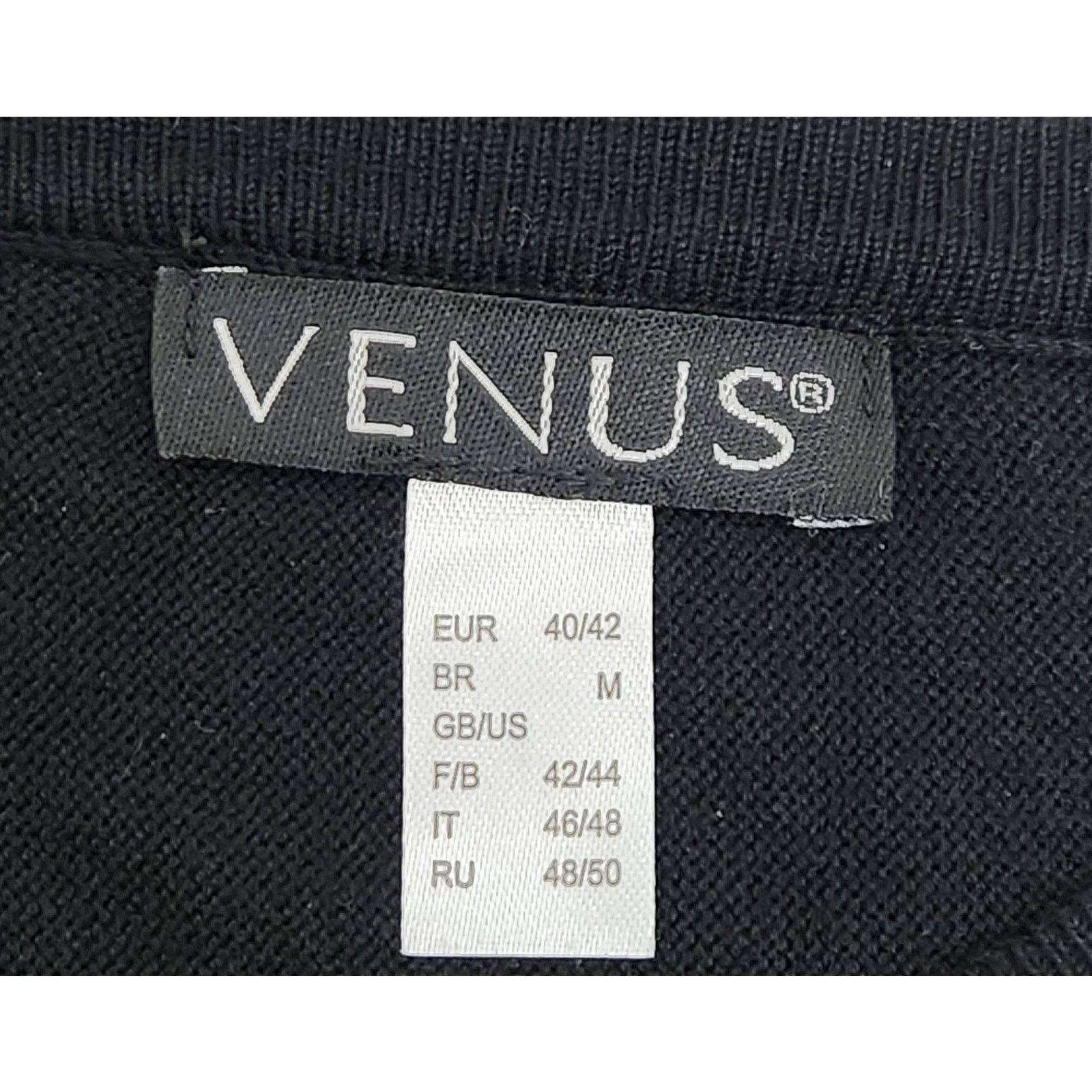 Other Venus Black Rhinestones Long Sleeve Sweater Dress Medium Size M / US 6-8 / IT 42-44 - 4 Thumbnail