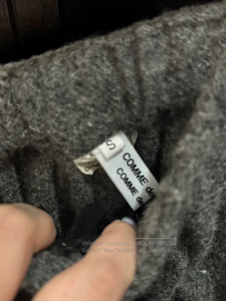 Comme des Garcons Comme Des Garcons size S Felt gray wool vine skirt Size 22" - 3 Thumbnail