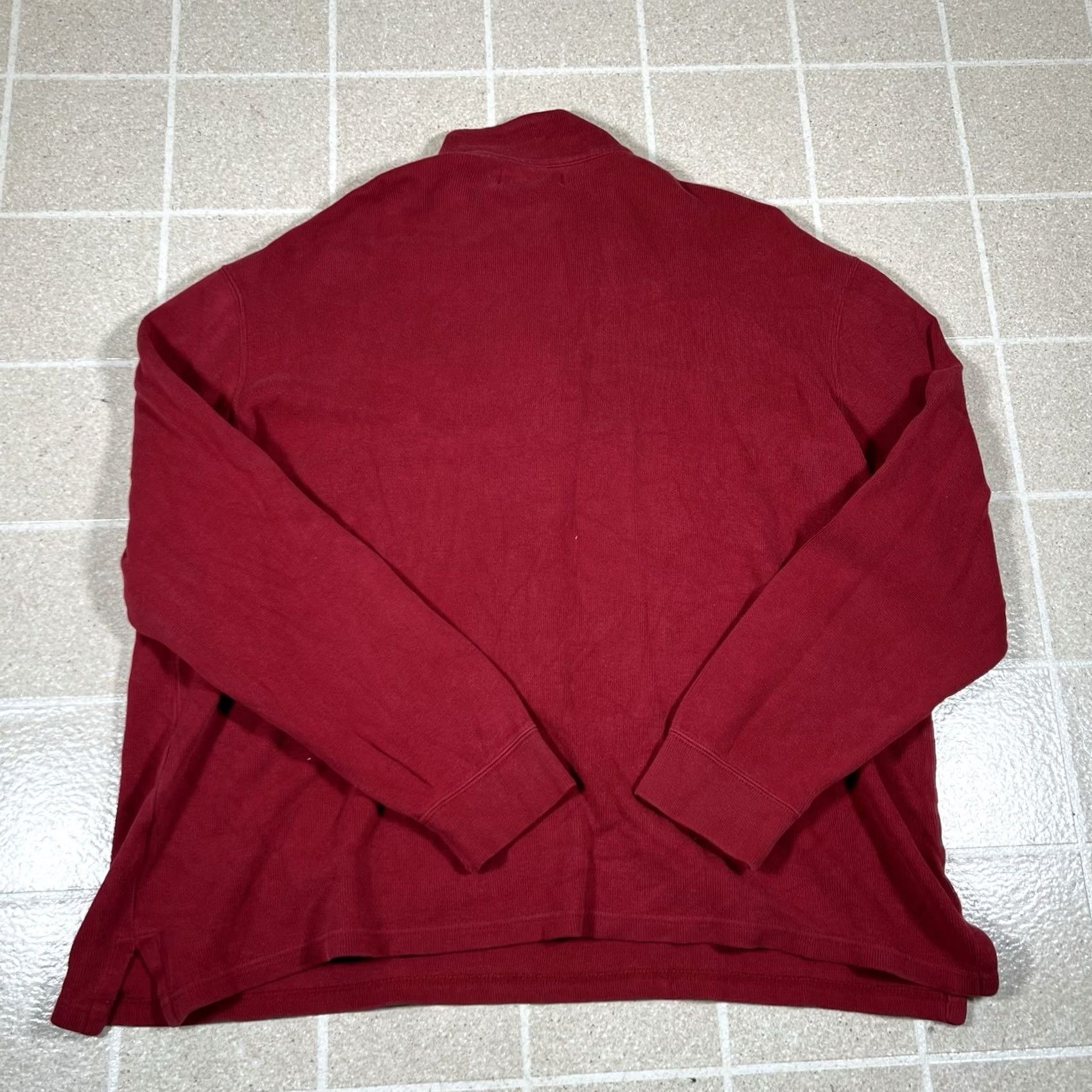 Polo Ralph Lauren VINTAGE Polo Ralph Lauren Sweatshirt 1/4 Zip Shirt Men XL Red Pullover Mens Size US XL / EU 56 / 4 - 3 Thumbnail