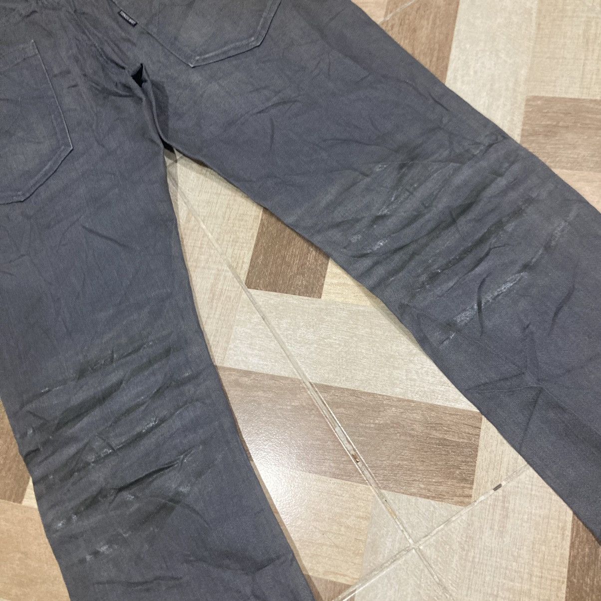 If Six Was Nine TORNADO MART WAX COATED FLARED BOOTCUT DENIM Size US 32 / EU 48 - 7 Thumbnail