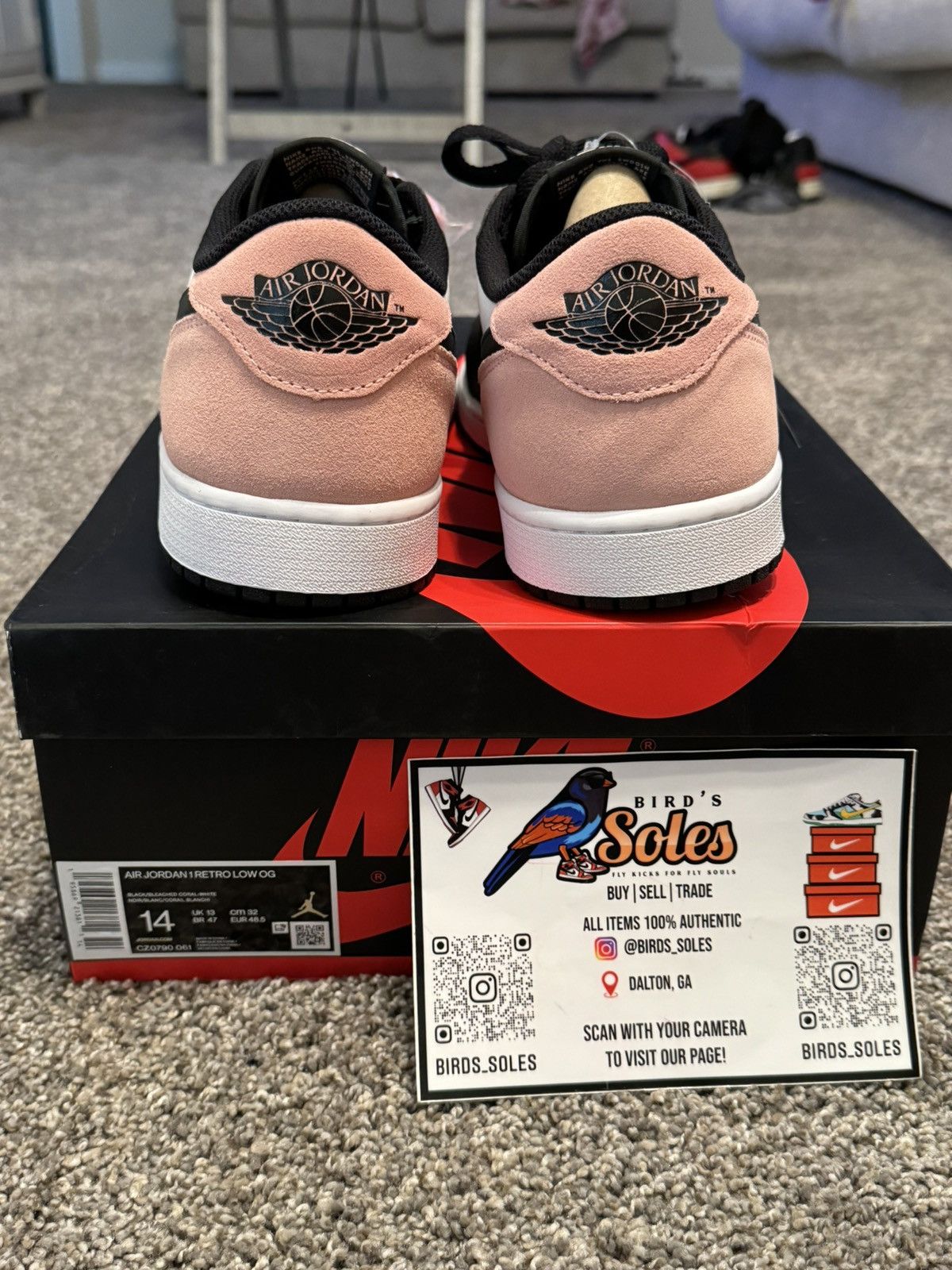 Jordan Brand Jordan 1 low coral size 14 Size US 14 / EU 47 - 5 Thumbnail