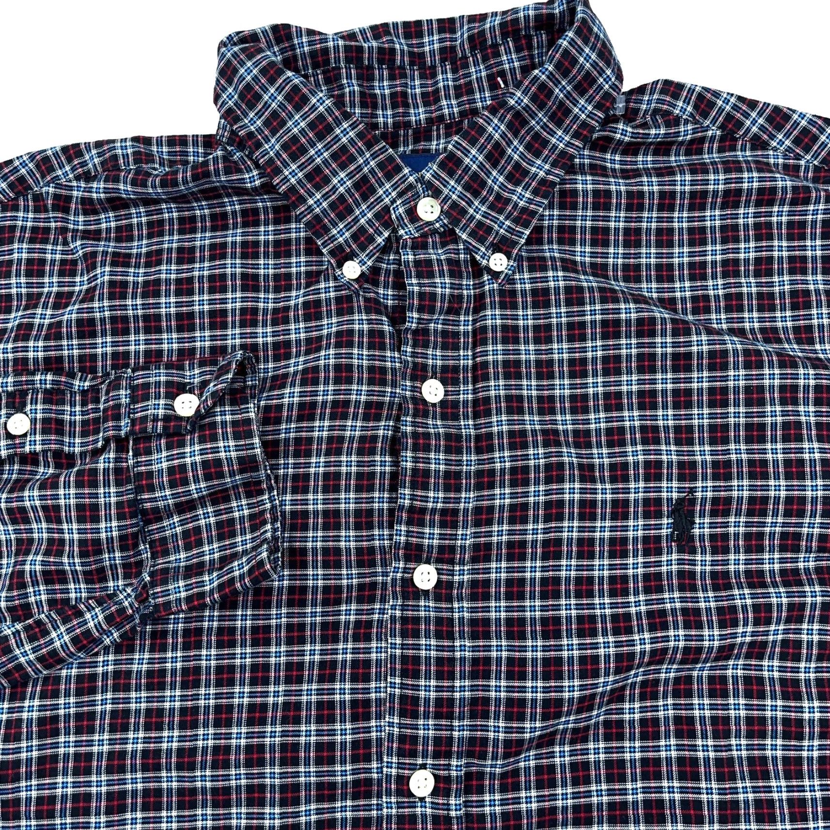 Ralph Lauren Ralph Lauren Shirt Men XL Black Plaid Flannel Button-Up Casual Adult Size US XL / EU 56 / 4 - 2 Thumbnail