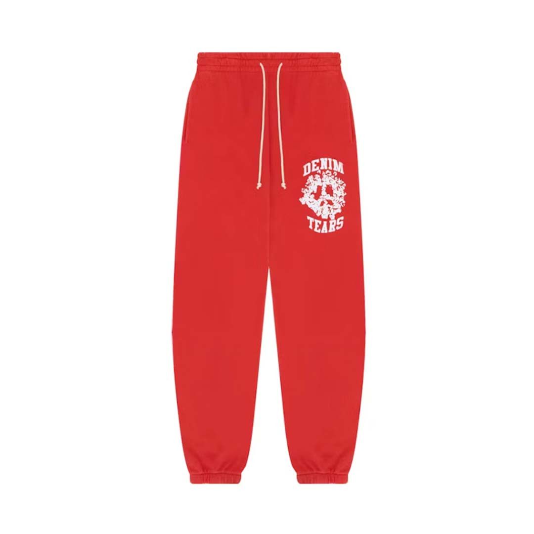 DENIM TEARS University Sweatpants Red White Size US 34 / EU 50 - 1 Thumbnail