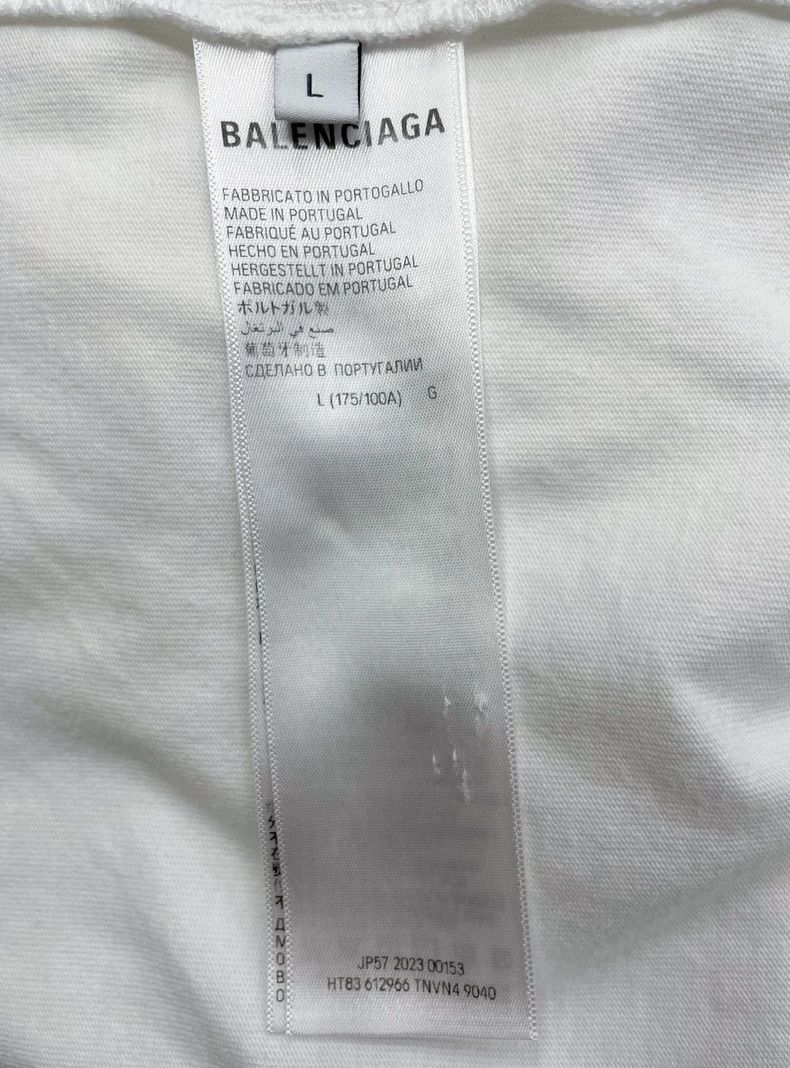 Balenciaga Balenciaga White Double B Short Sleeve Size US L / EU 52-54 / 3 - 6 Thumbnail