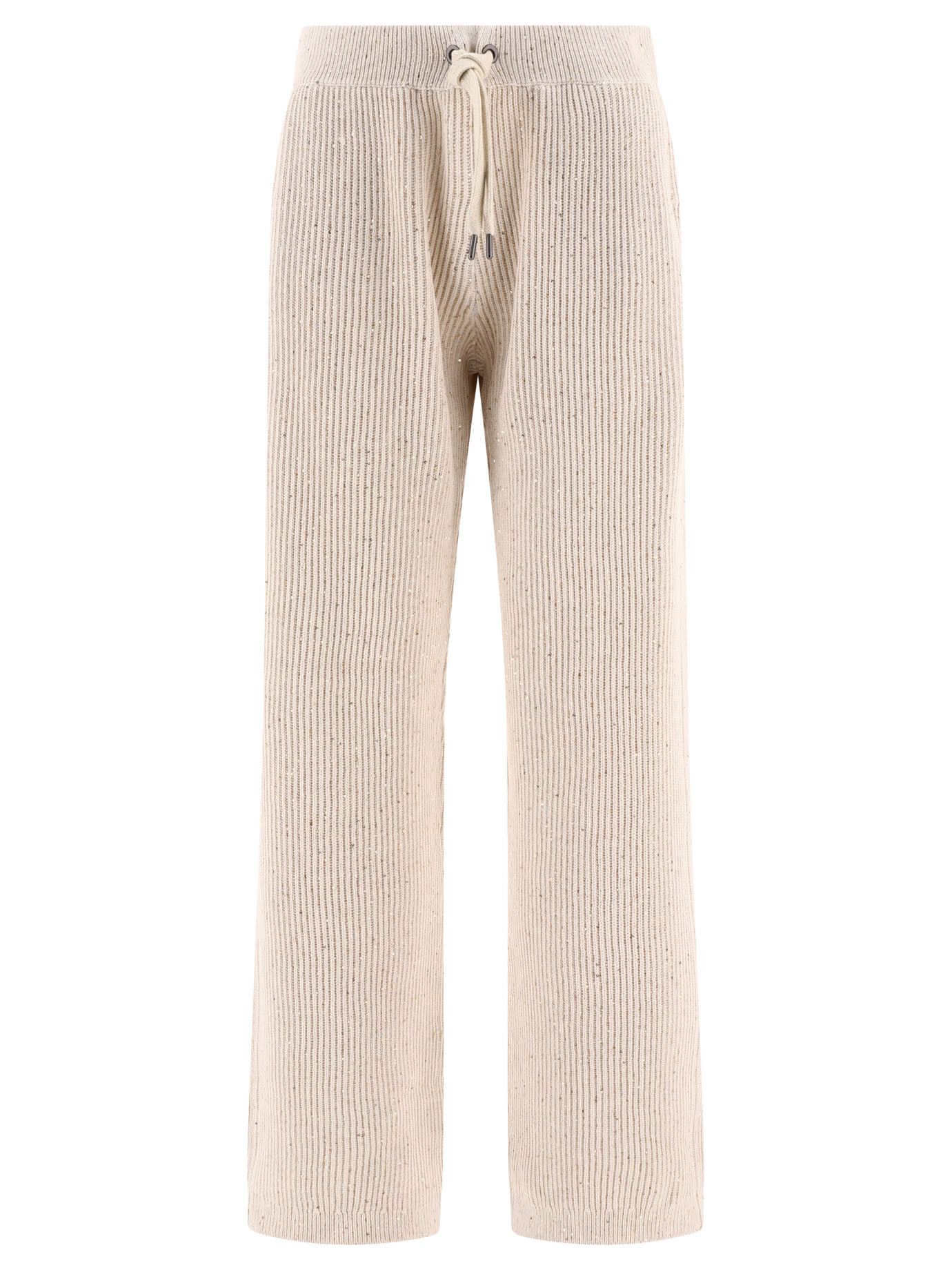 Brunello Cucinelli Pantaloni A Coste Impreziositi Da Paillettes Size 34" / US 12 / IT 48 - 1 Thumbnail