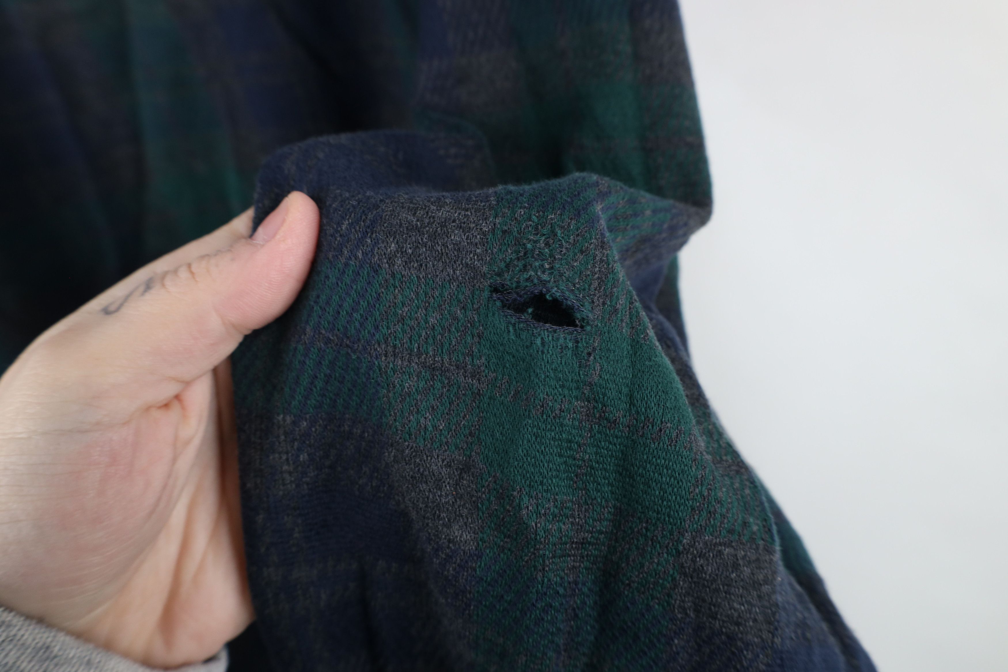 Lands' End × Vintage Vintage Lands End Supima Cotton Long Sleeve Rugby Polo Plaid Size US XXL / EU 58 / 5 - 4 Thumbnail