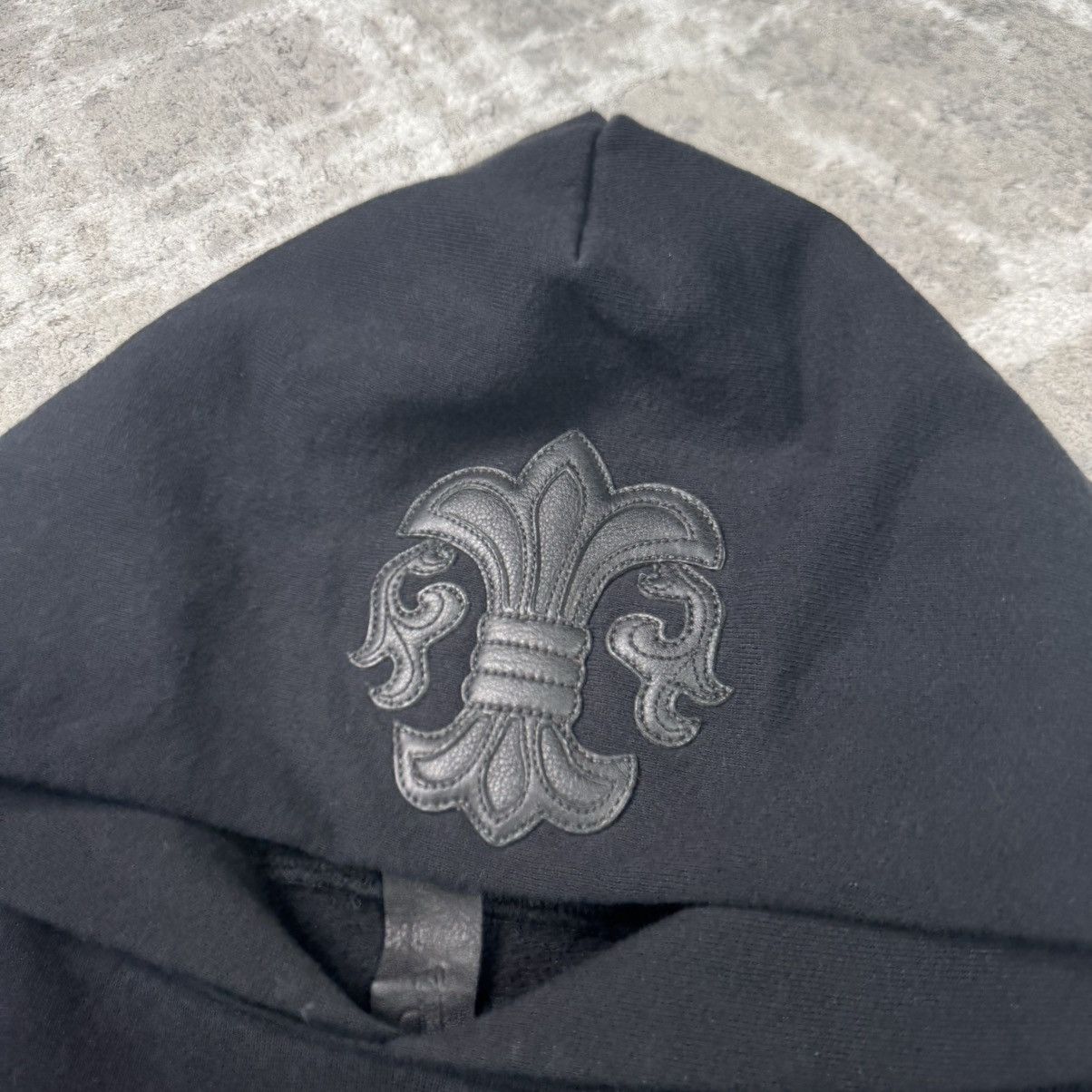 Chrome Hearts Fleur leather patch hoodie Size US L / EU 52-54 / 3 - 5 Thumbnail