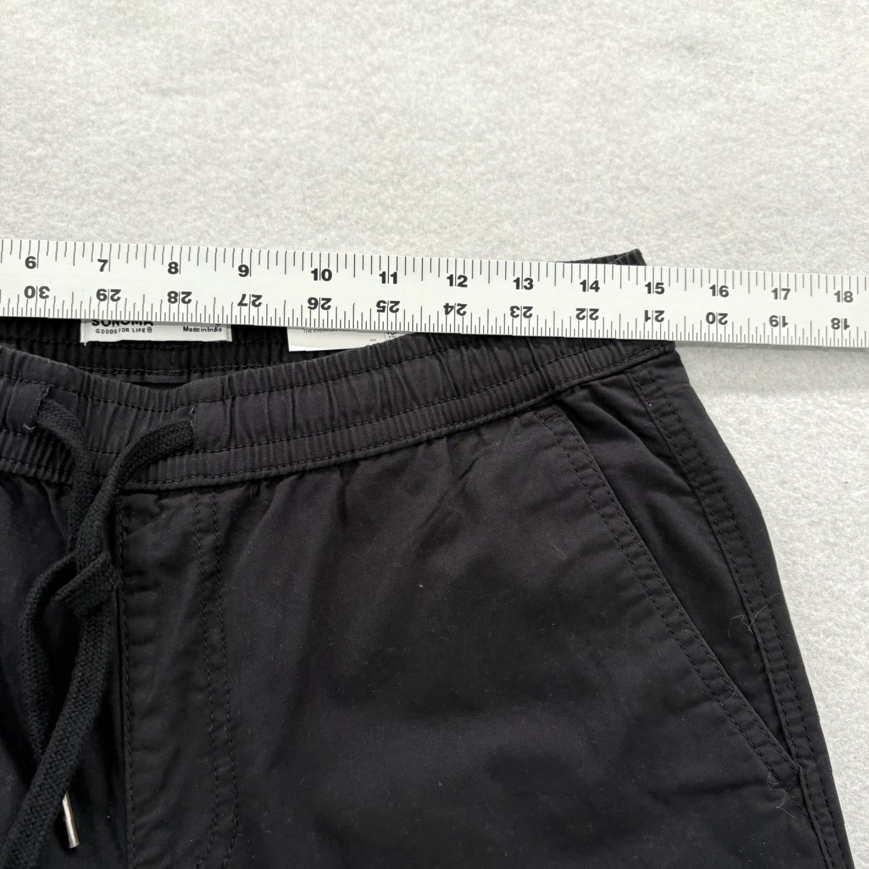 Vintage Sonoma Jogger Pants Mens Small Black Everyday Pull-On Slim Chino Casual Preppy Size US 29 - 6 Thumbnail