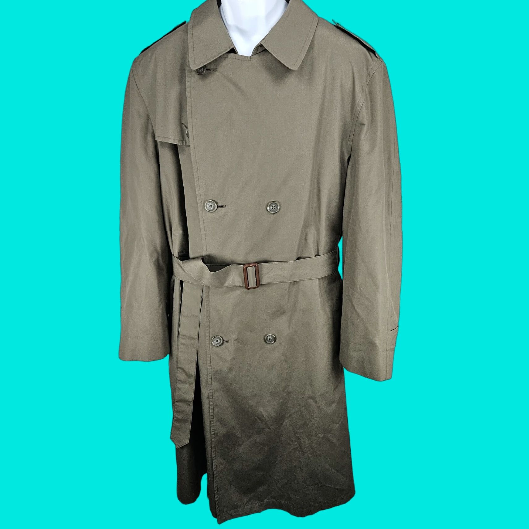 Hart Schaffner Marx Hart Schaffner Marx Coat Trench Brown Belted Wool Liner 44L Mens Regular Long Jacket Size US S / EU 44-46 / 1 - 1 Thumbnail