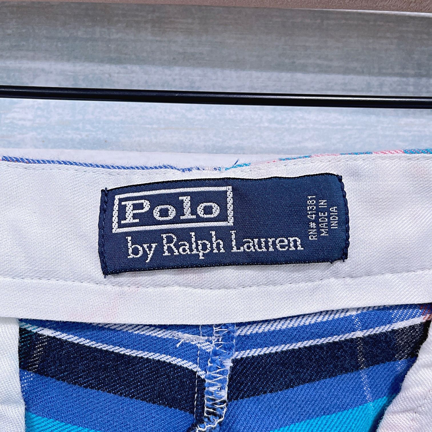 Polo Ralph Lauren POLO Ralph Lauren Madras Plaid Shorts Blue Orange 9" Flat 34 Size US 34 / EU 50 - 4 Thumbnail