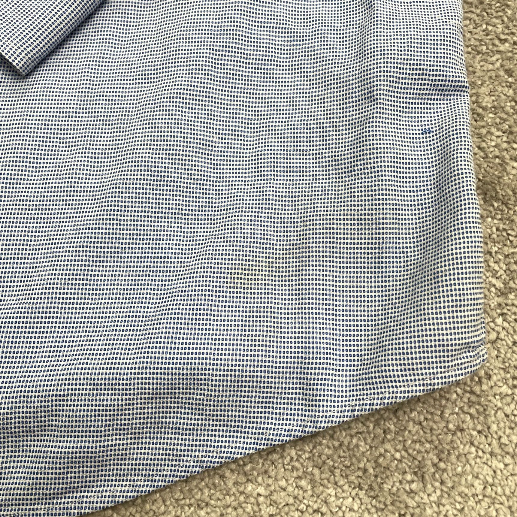 Tasso Elba Tasso Elba Dress Shirt XL 17-17.5 Blue 100% Cotton Classic Business Casual Mens Size 46R - 5 Thumbnail