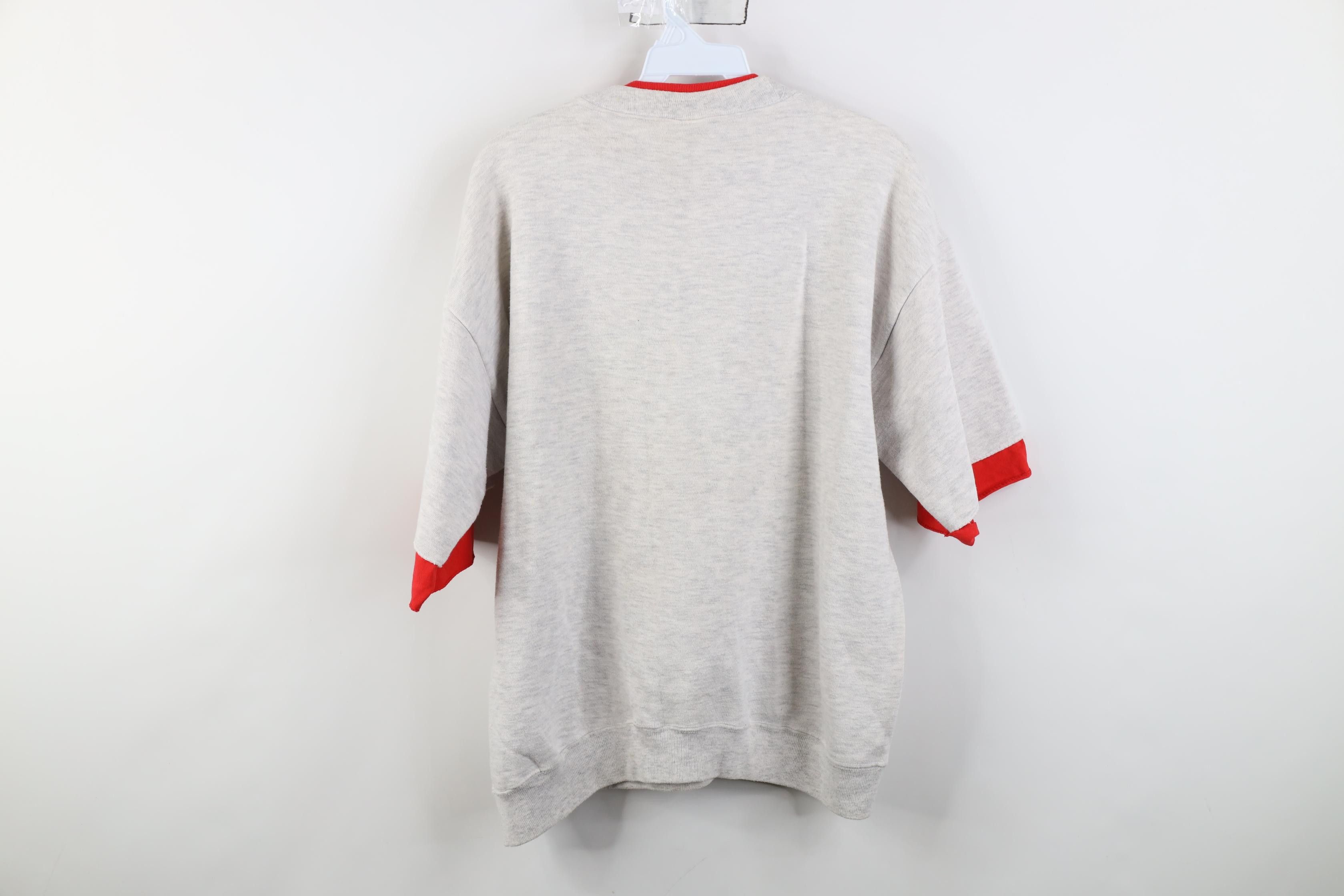 Vintage Vintage 90s Basketball Short Sleeve Sweatshirt Gray USA Size US L / EU 52-54 / 3 - 13 Thumbnail