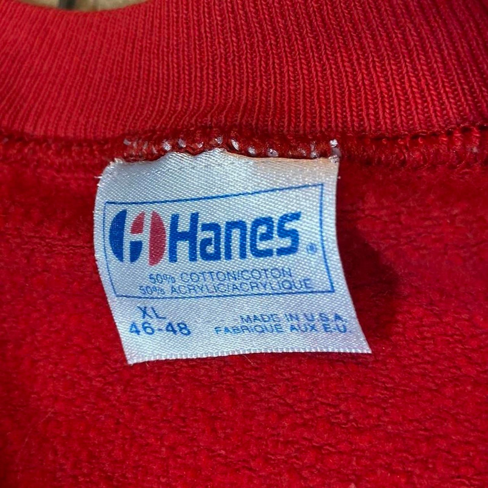 Hanes 80s red cranes crewneck sweater Size US XL / EU 56 / 4 - 2 Thumbnail
