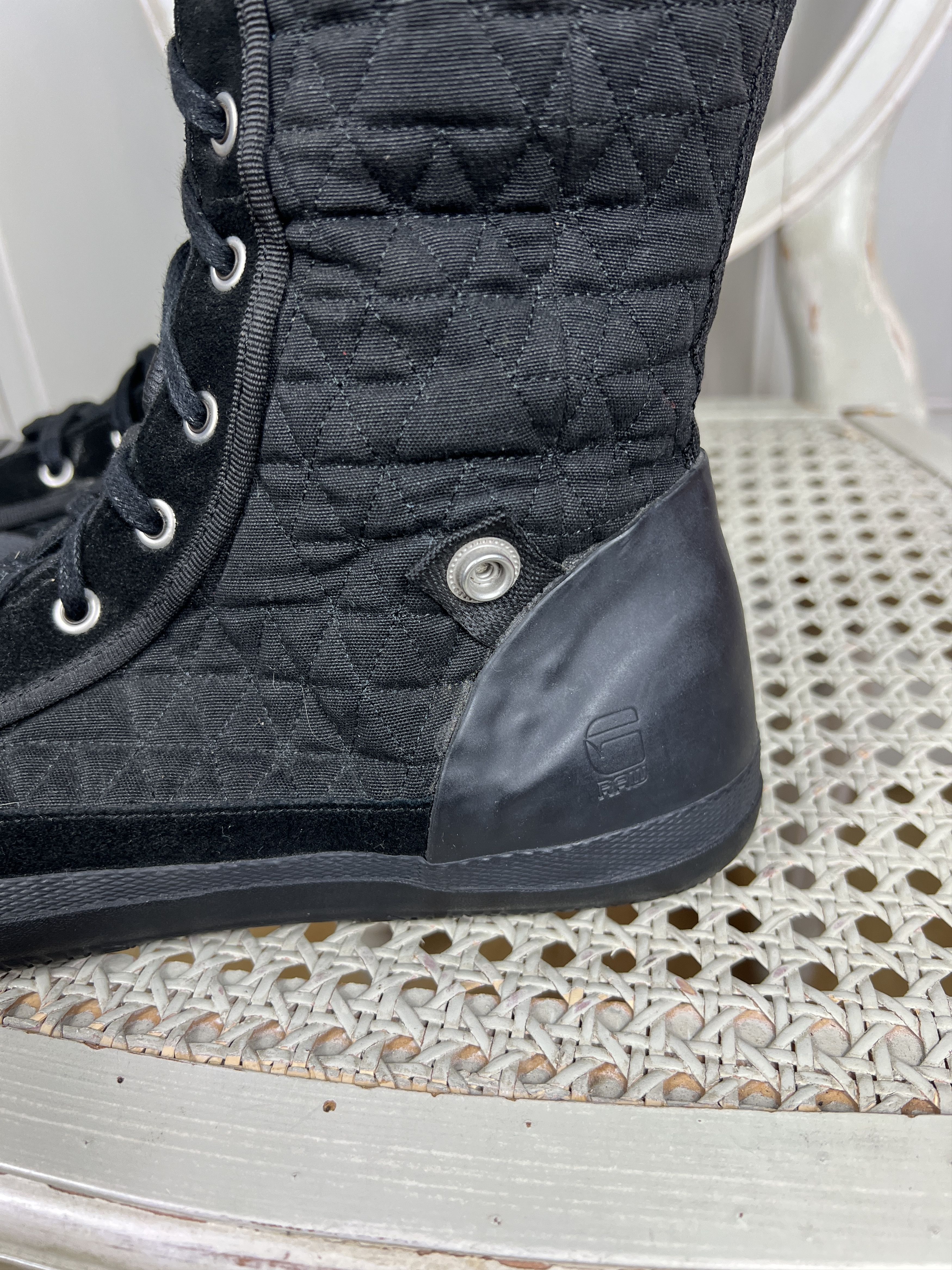 G-Star × Vintage VINTAGE G STAR HIGH LACE UP MOTO RACING BOOTS Size US 10 / IT 40 - 5 Thumbnail