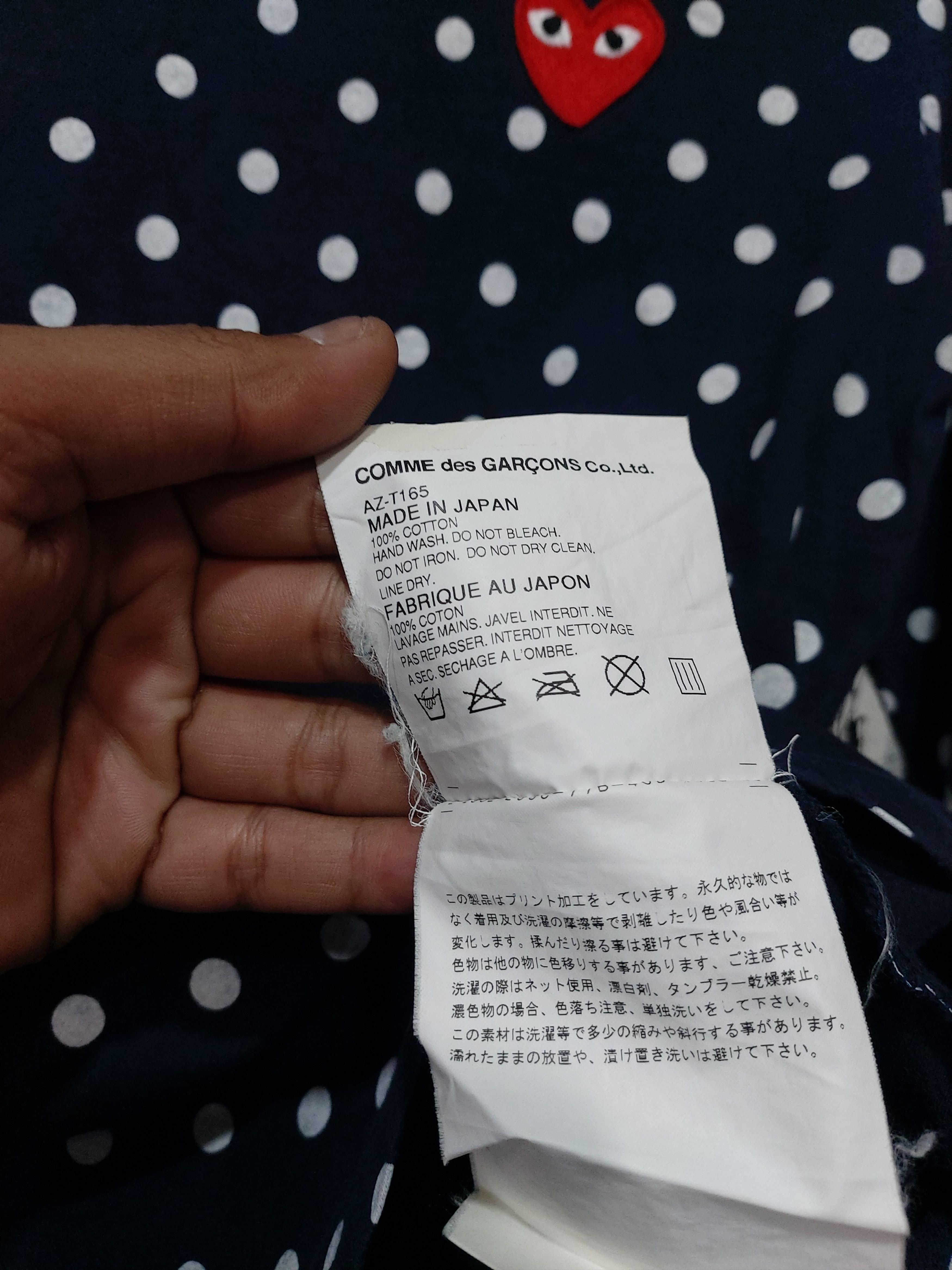 Comme des Garcons COMME DES GARCONS PLAY AD 2013 POLKA DOT LONGSLEVEE Size US S / EU 44-46 / 1 - 6 Thumbnail