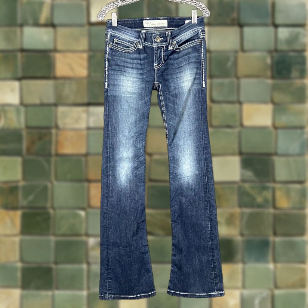 Madison VINTAGE Addison Denim Jeans Women Bootcut 25R Blue Heavy Stitch Denim Jeans Womens 25 Regular Blue Jeans Women’s 25R Womens Jeans Size 42" / US 20 - 1 Thumbnail