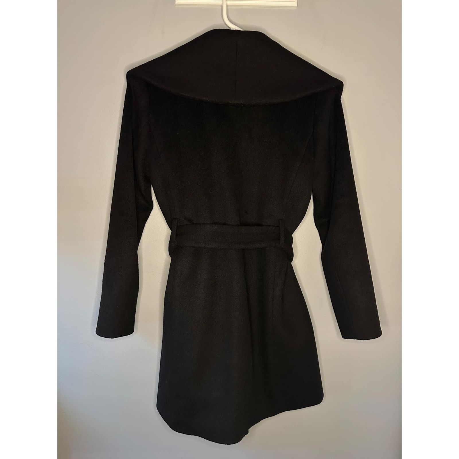 Other Ann Taylor Petite Shawl Collar Tie Waist Wrap Coat Black XSP Size XS / US 0-2 / IT 36-38 - 5 Thumbnail