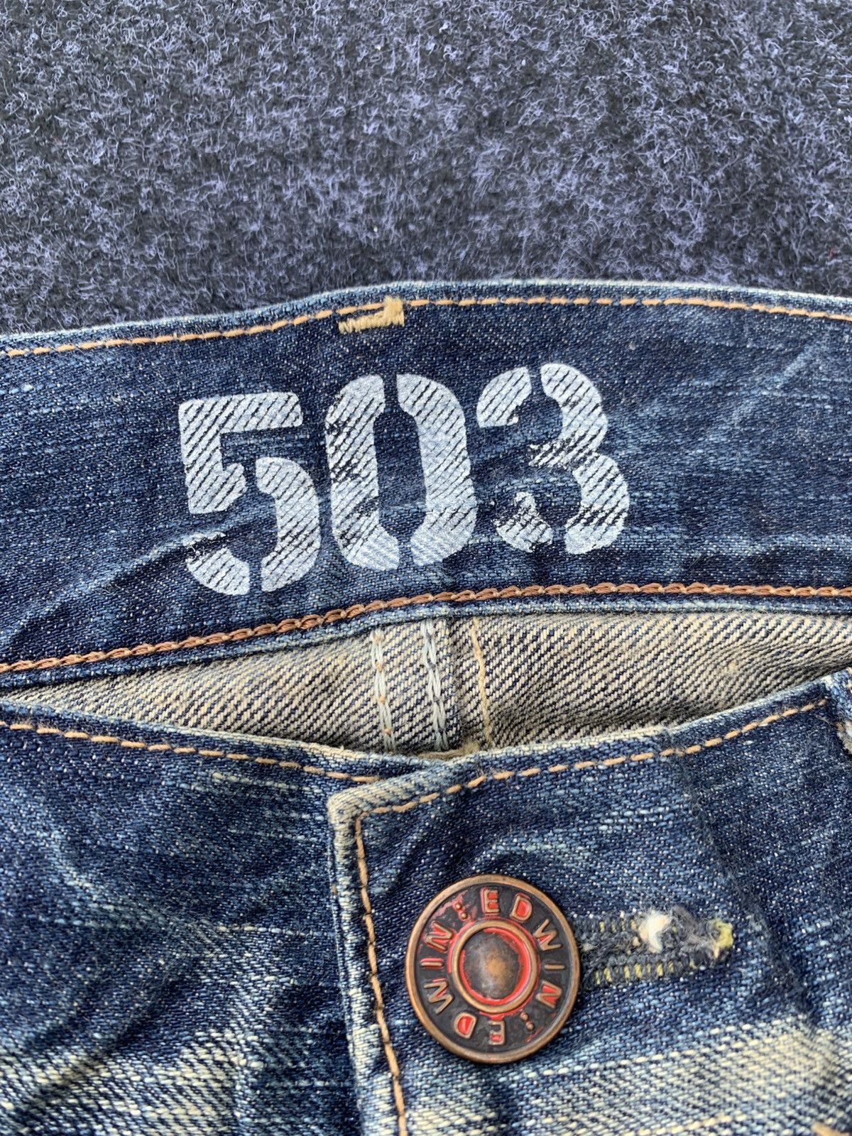 Edwin FLARE EDWIN 503 BLUE TRIP.THIS EDWIN FOR SALE JAPAN ONLY. Size US 36 / EU 52 - 9 Thumbnail