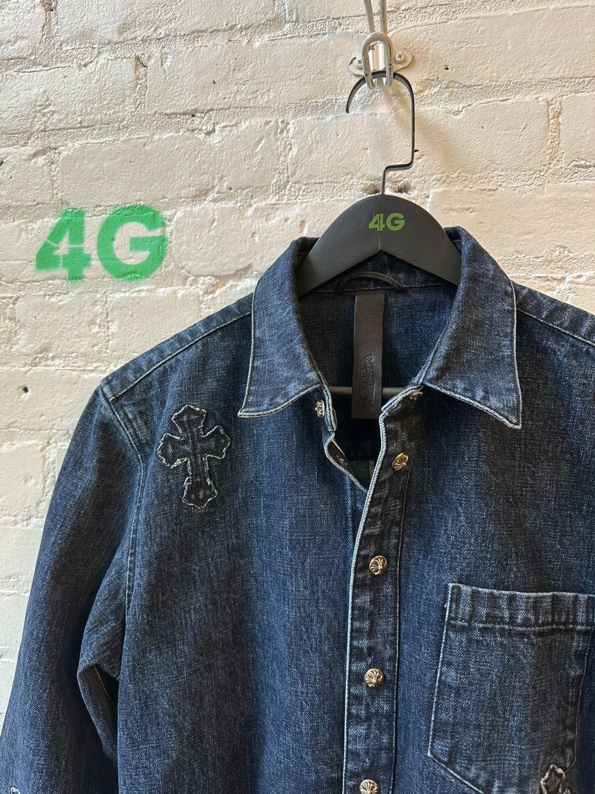 Chrome Hearts CHROME HEARTS DENIM PATCH WORK DOG JACKET Size US L / EU 52-54 / 3 - 2 Thumbnail