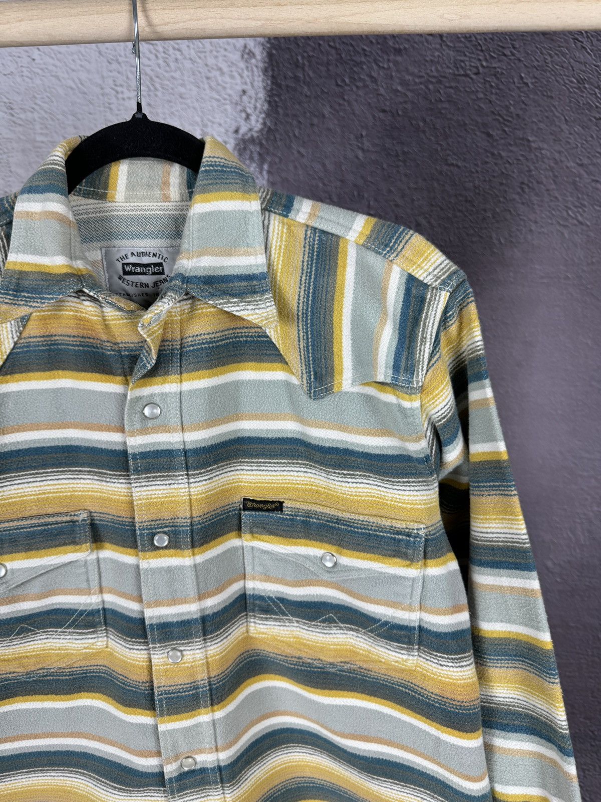 Vintage Wrangler vintage Authentic Western Jeans striped shirt Size US S / EU 44-46 / 1 - 4 Thumbnail