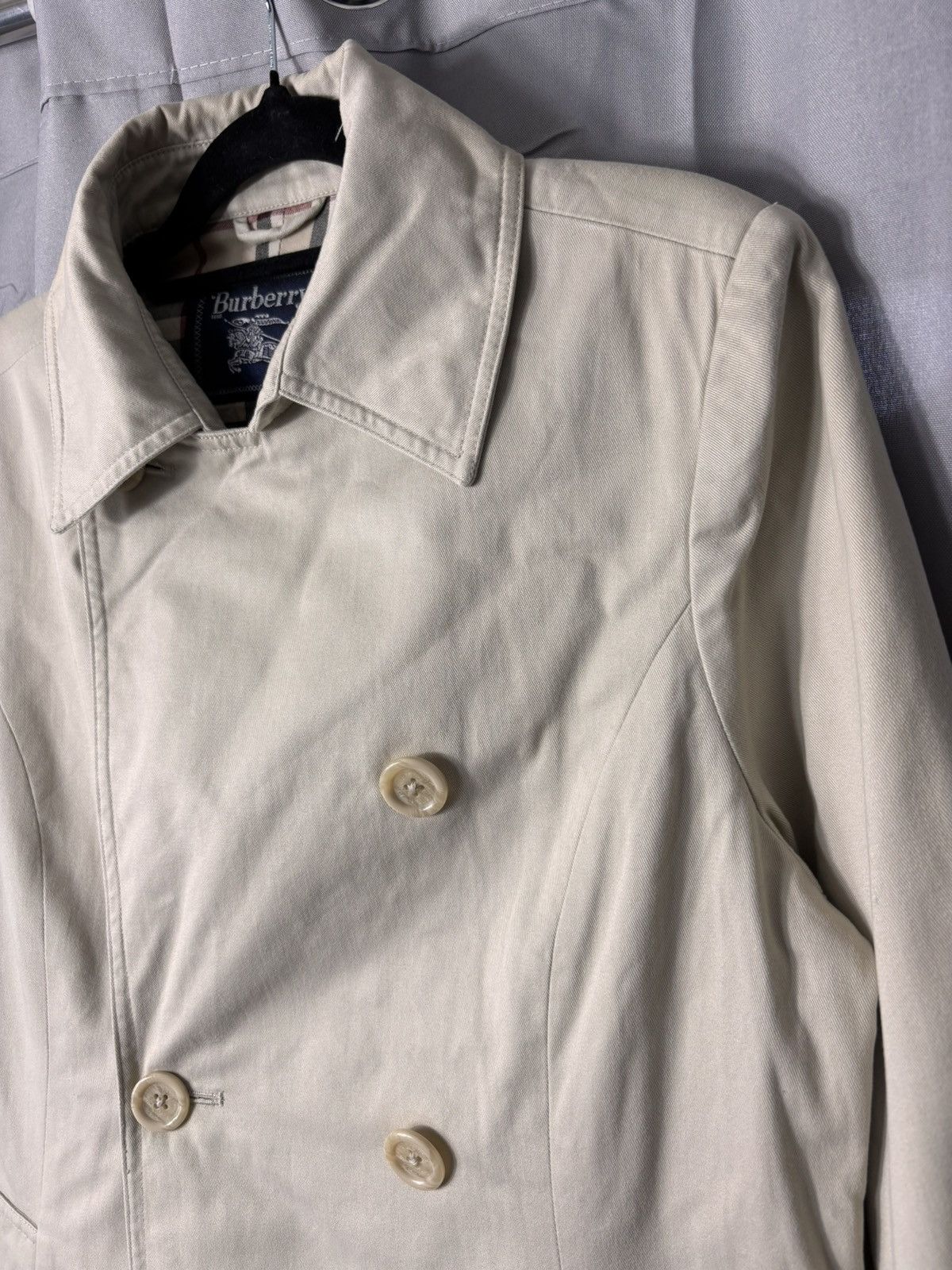 Burberry Burberry Double Breasted Jacket Beige Size L / US 10 / IT 46 - 7 Thumbnail