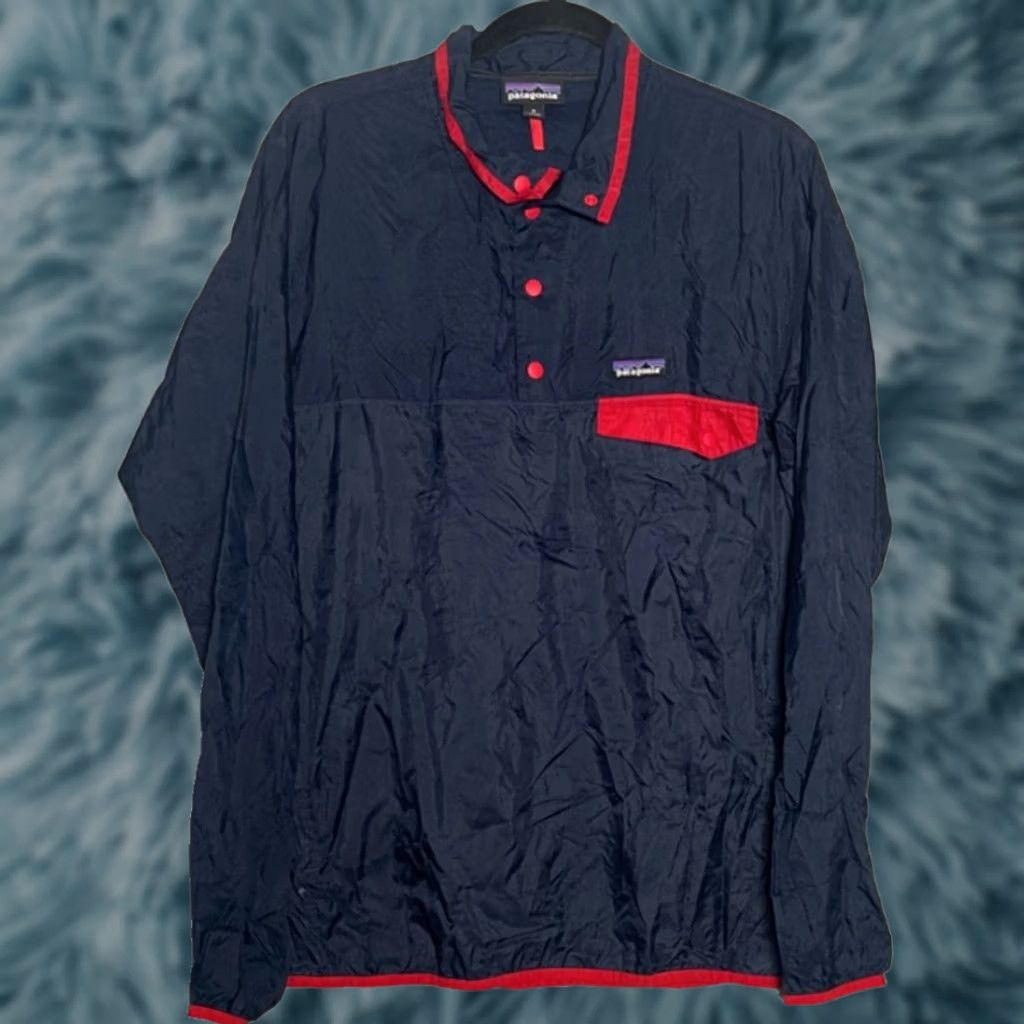 Patagonia Patagonia Jacket Windbreaker Zip Pockets Regular Men's M Blue Mid-Length Navy Size US M / EU 48-50 / 2 - 1 Thumbnail