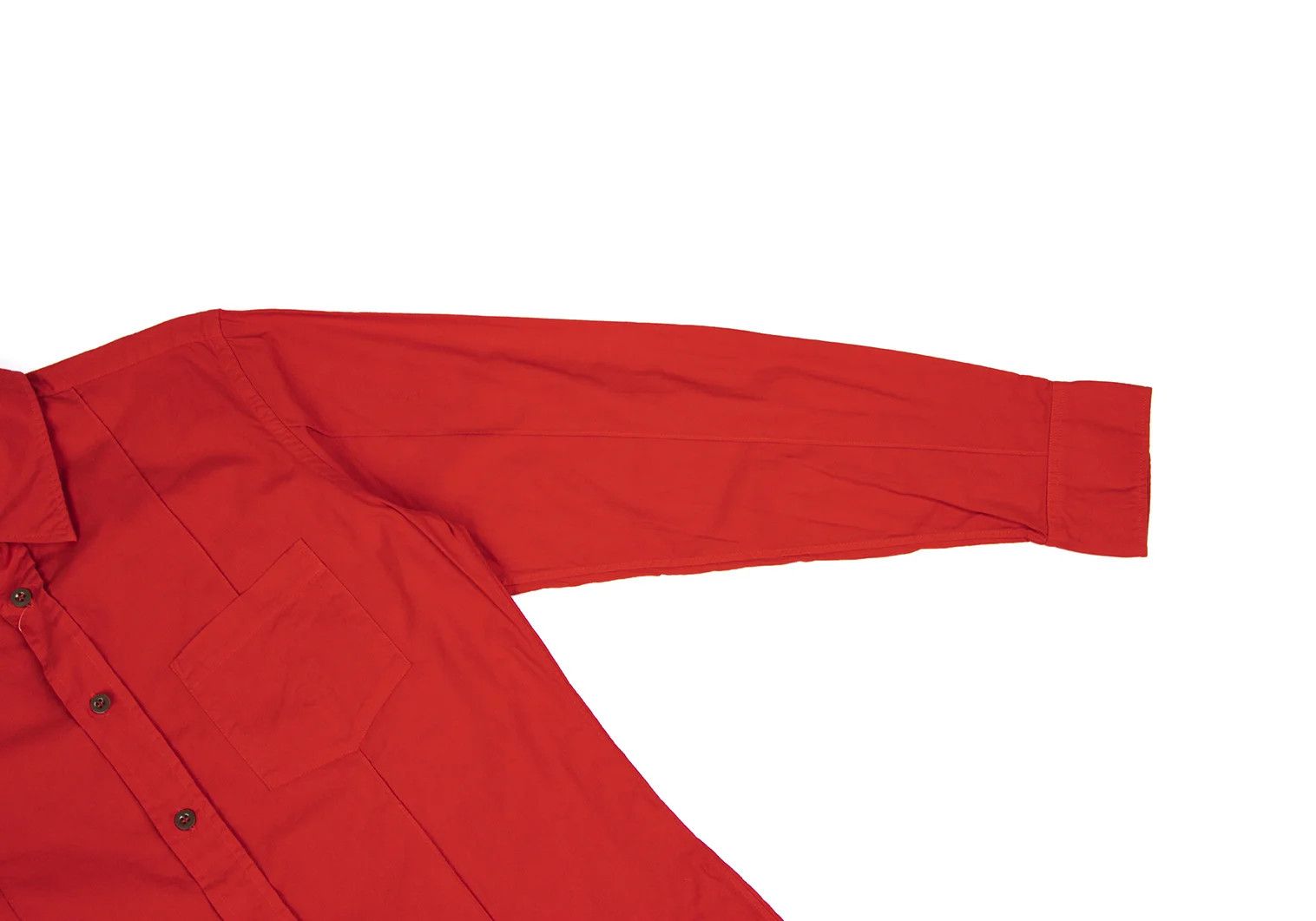 Jean Paul Gaultier Dyed Cotton Pintuck Shirt in Red Size US S / EU 44-46 / 1 - 6 Thumbnail