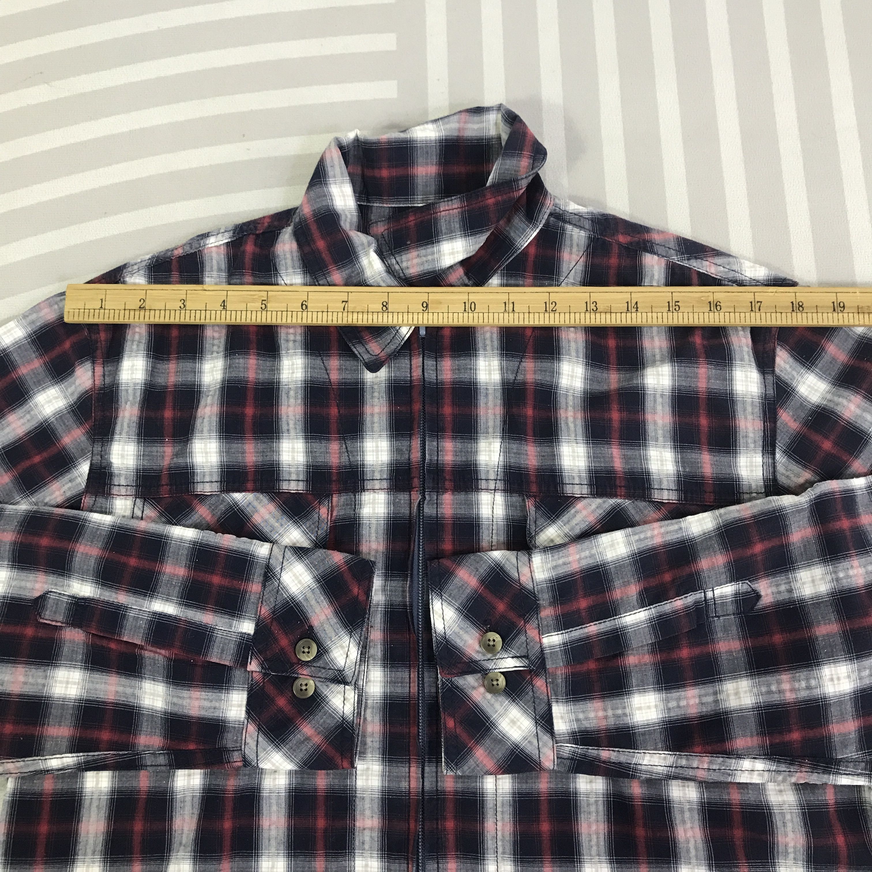 Kansai Yamamoto Vintage Kansai Yamamoto flannel design Zip Jacket K109B1 Size US M / EU 48-50 / 2 - 5 Thumbnail