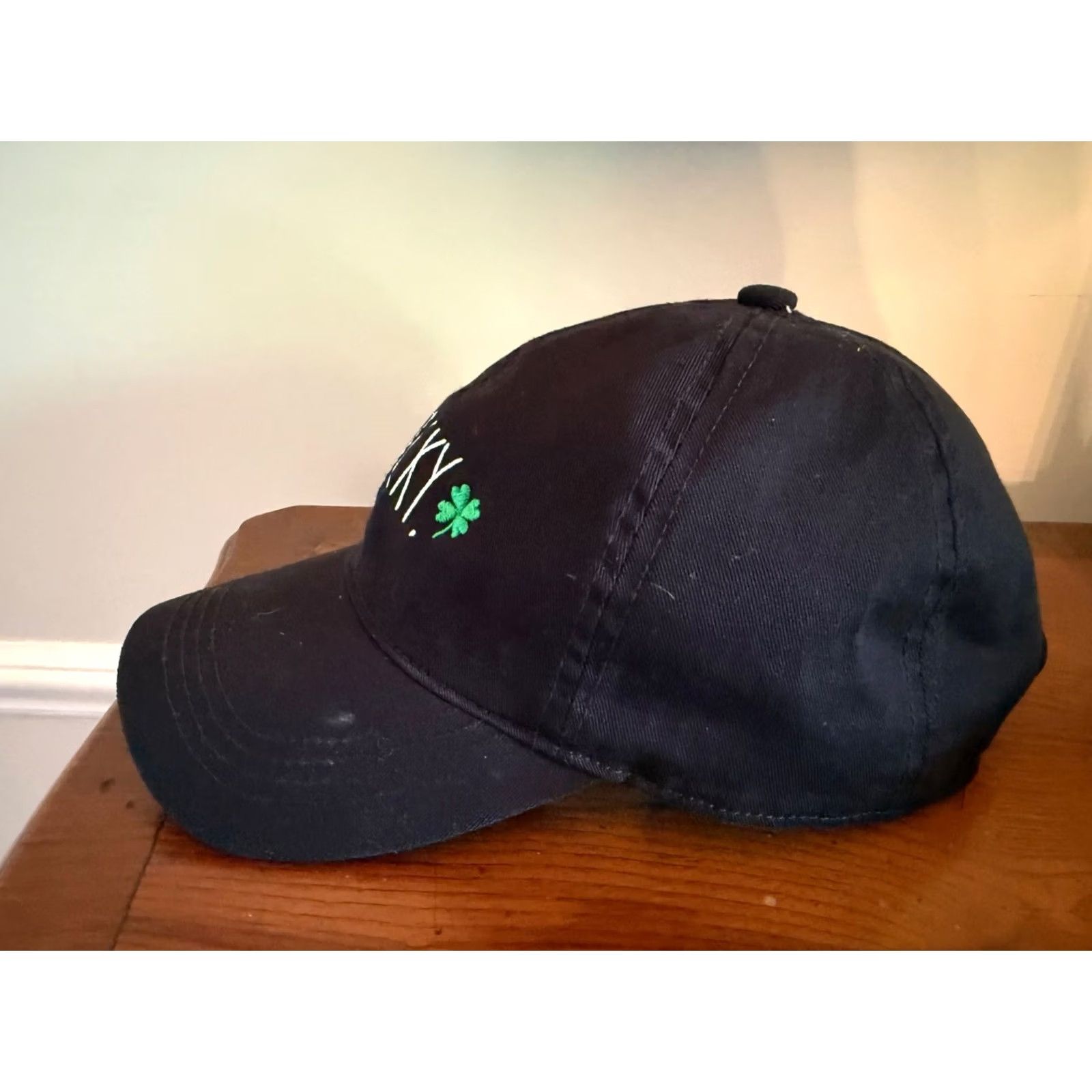 Vintage Rae Dunn Hat Lucky Shamrock Clover Black Irish Ireland St. Patricks Cap NWT Size ONE SIZE - 2 Thumbnail