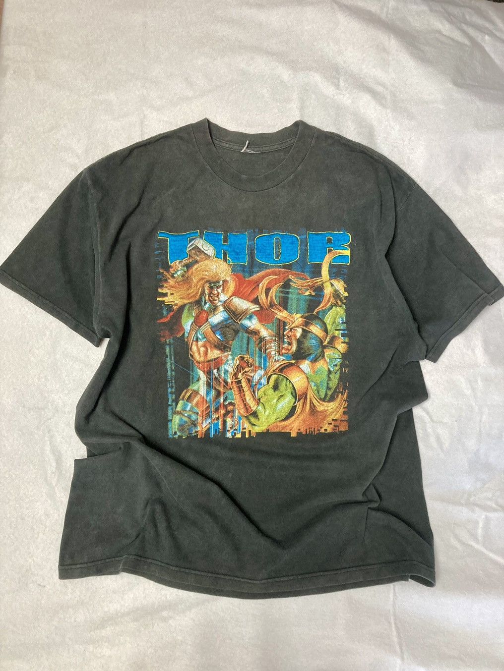 Marvel Comics × Vintage Vintage bootleg Thor T shirt Size US XL / EU 56 / 4 - 1 Thumbnail