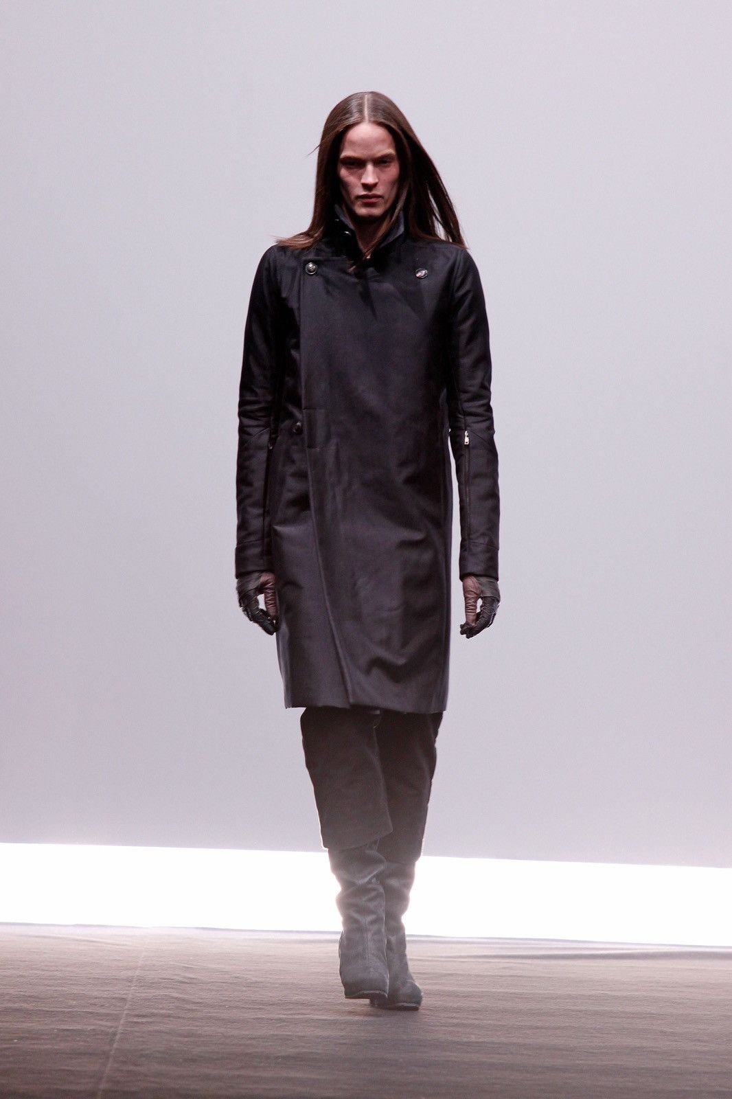 Rick Owens Rick Owens AW09 Double Breasted Belted Crust Cotton Coat Size US S / EU 44-46 / 1 - 20 Thumbnail