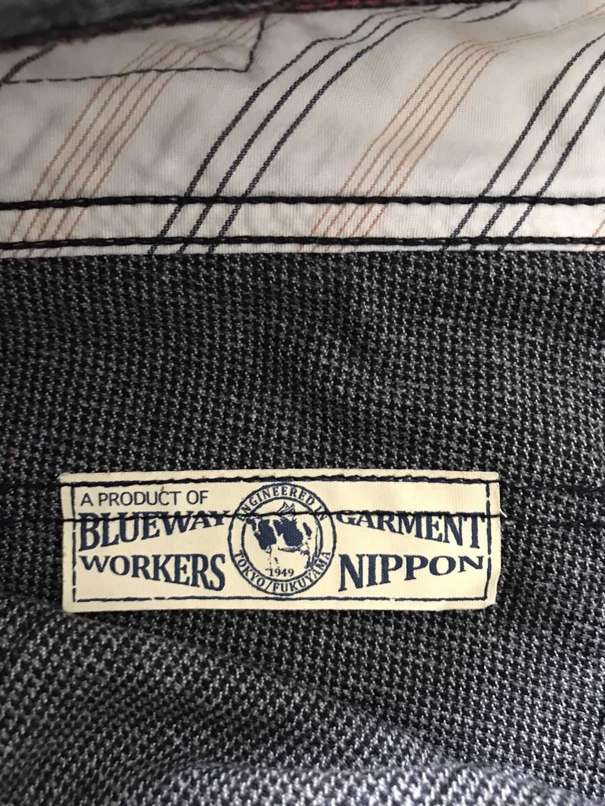 Japanese Brand BLUE WAY Garment Workers Houndstooth Rectangular Patch Pants Size US 34 / EU 50 - 9 Thumbnail