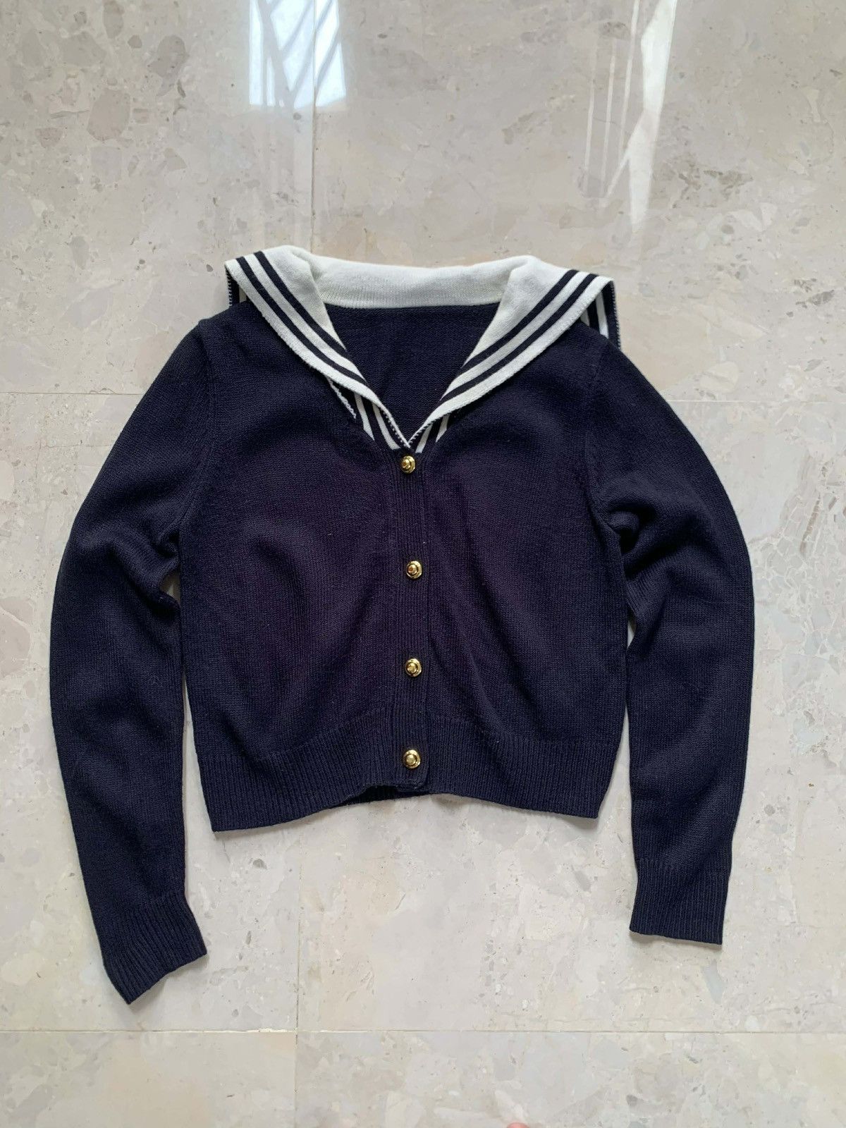 Miu Miu Miu Miu Sailor Collar Knitted Cashmere Cardigan Size S / US 4 / IT 40 - 4 Thumbnail