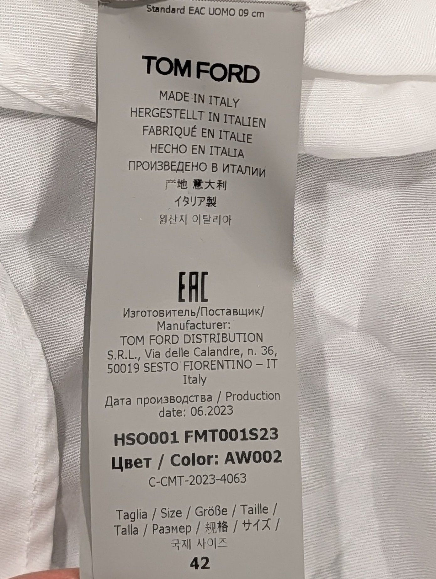 Tom Ford TOM FORD Twill Lyocell Button Up Shirt White 42 US 16.5 Size US L / EU 52-54 / 3 - 8 Thumbnail