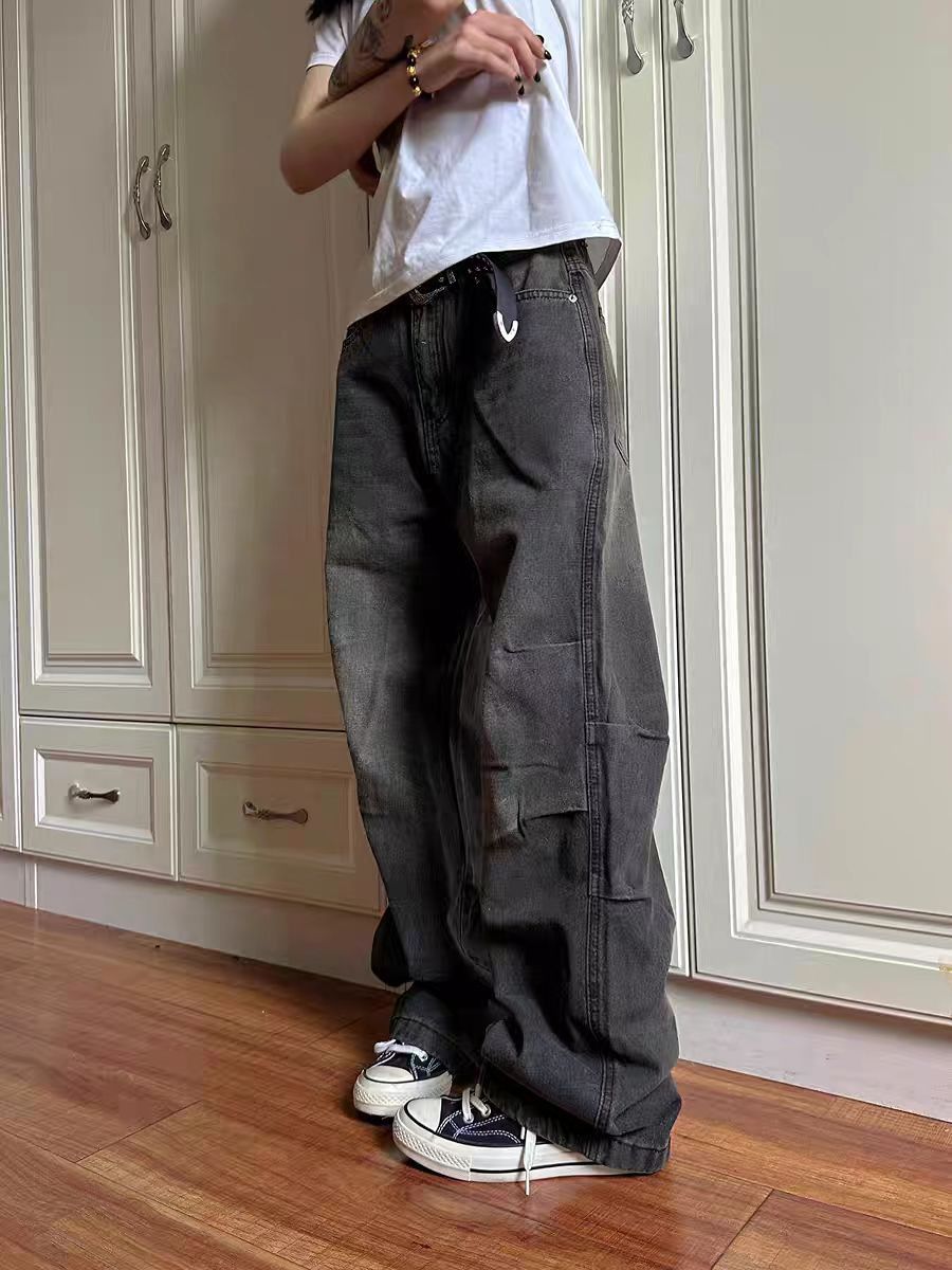 Japanese Brand × Jean High Street Smokey Grey Straight Leg Loose Frayed Jeans Size US 32 / EU 48 - 3 Thumbnail