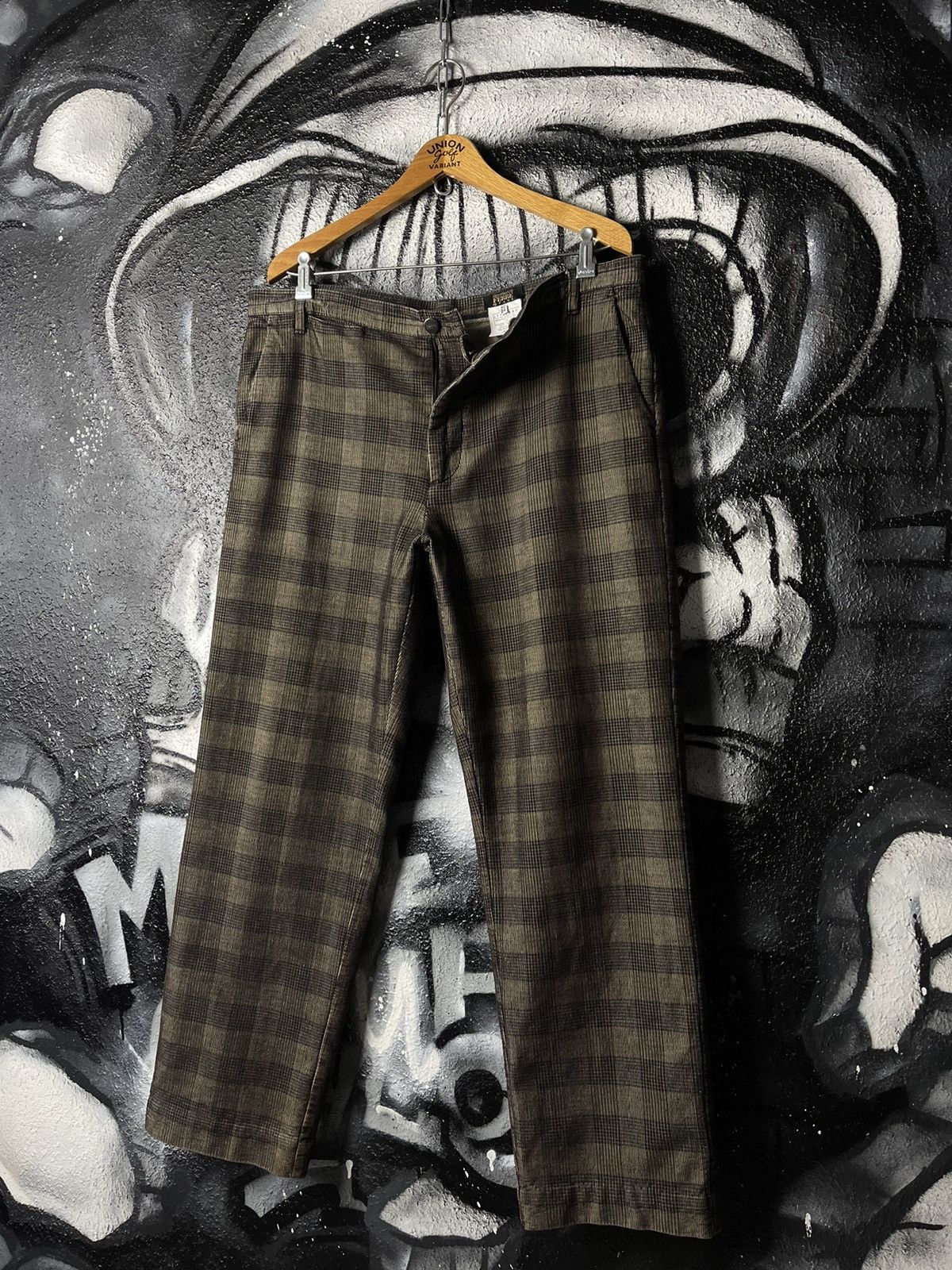 image of Gianfranco Ferre Jeans Plaid Chino Pants Men’S Size 40/54 in Brown, Men's