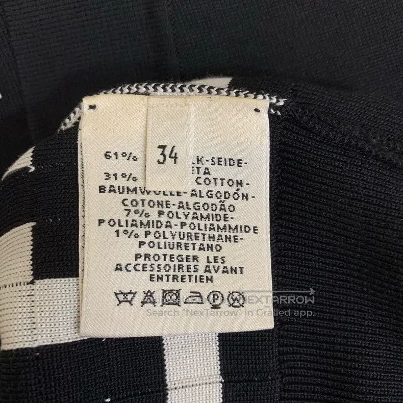 Hermes Hermes Black and White Colorblocked Knit Open Cardigan Size XXS / US 00 / IT 34 - 5 Thumbnail