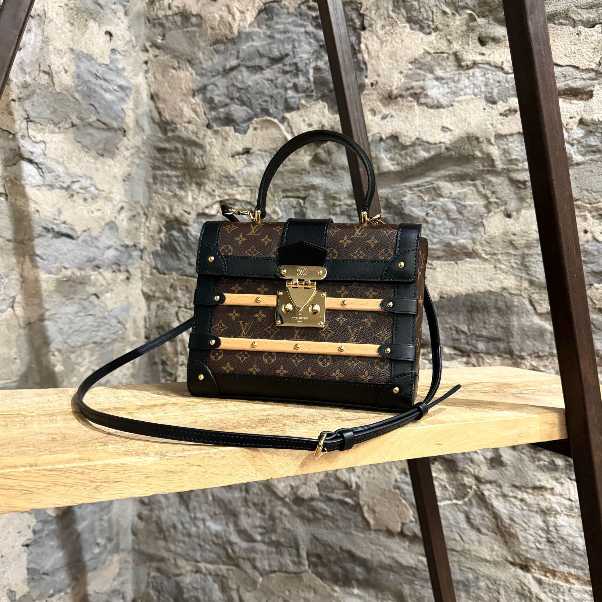 Louis Vuitton Monogram Wood Trianon PM Bag