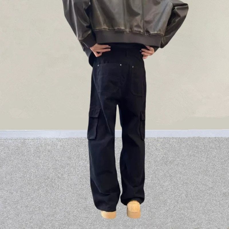 Vintage Y2K Streetwear Black Casual Baggy Cargo Jeans Size US 30 / EU 46 - 2 Thumbnail
