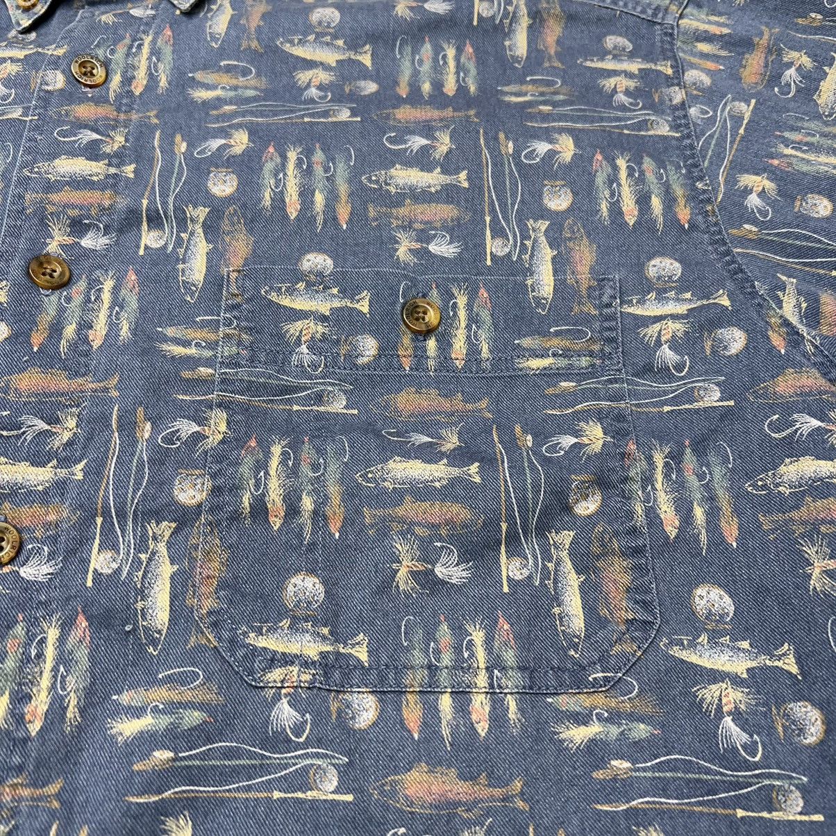 Vintage × Woolrich Woolen Mills VTG Woolrich Shirt Blue Button Down Fish Fishing Long Sleeve Size US L / EU 52-54 / 3 - 5 Thumbnail