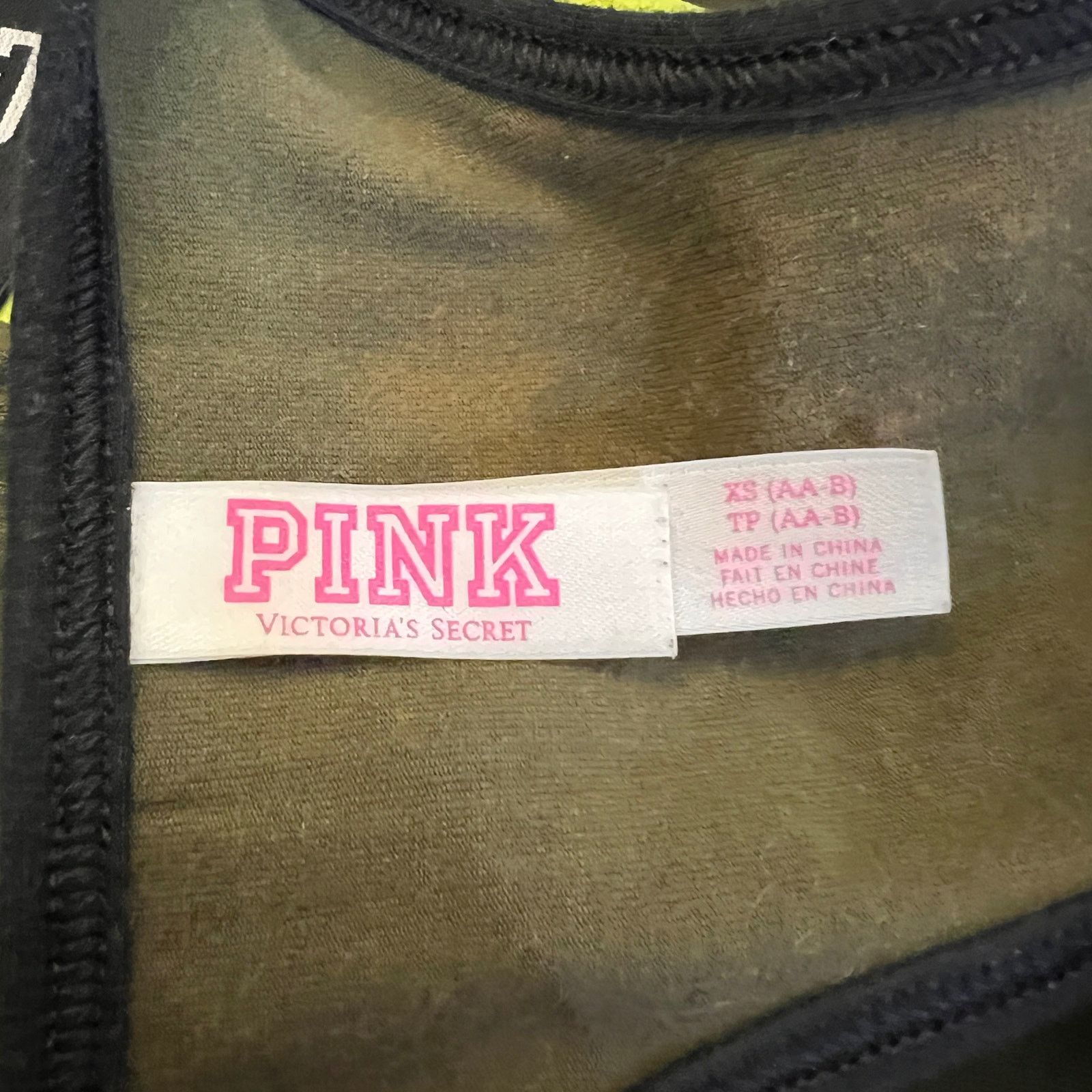 Victoria's Secret PINK High Neck Racerback Cropped Tank / Sports Bra - XS AA-B Size XS / US 0-2 / IT 36-38 - 4 Thumbnail