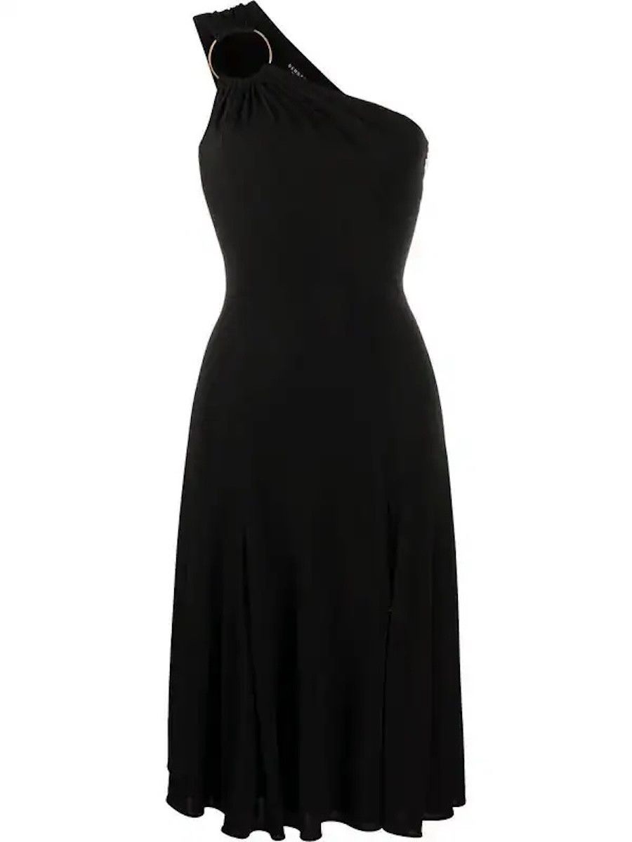 Versace Versace One Shoulder Hoop Embellished Black Dress Size M / US 6-8 / IT 42-44 - 1 Thumbnail