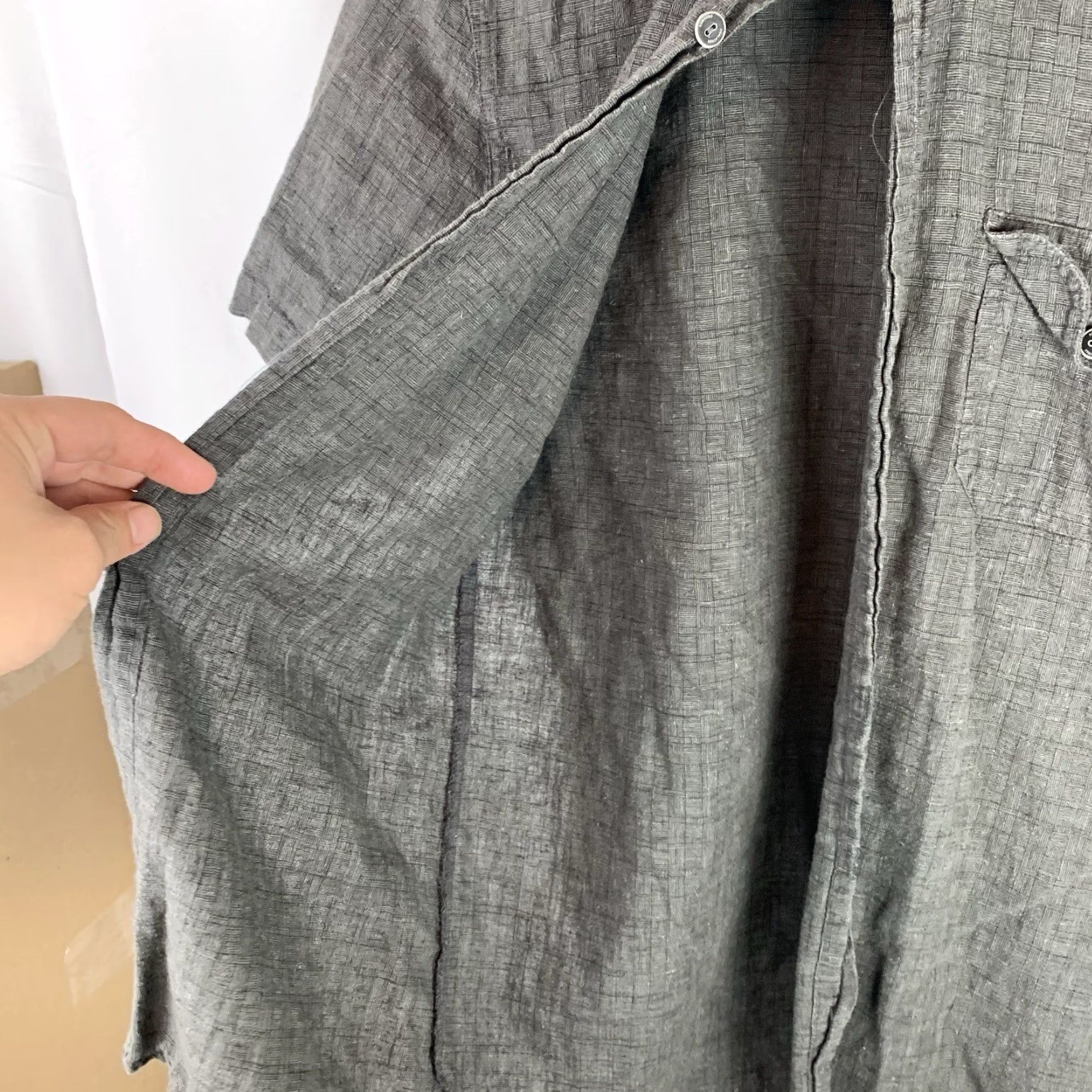 Vintage VINTAGE Coalatree Organics Shirt Mens Size Small Dark Gray Button Down Hemp Cotton flaw Size US S / EU 44-46 / 1 - 3 Thumbnail