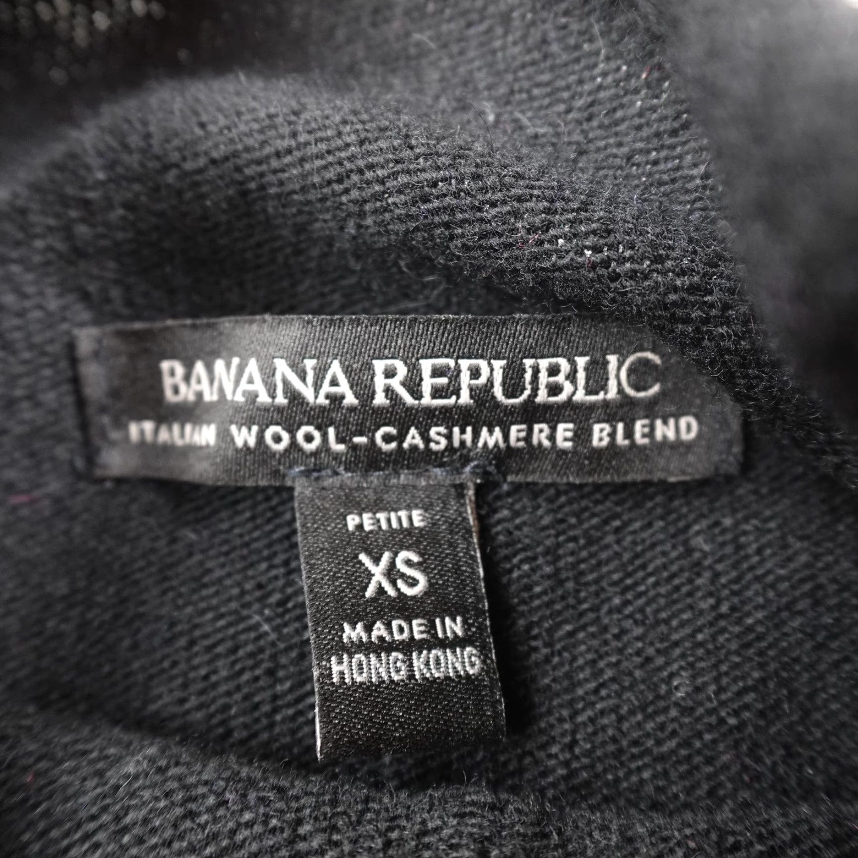Banana Republic Banana Republic Sweater Womens XS Petite Black Roll Neck Pullover Knit Wool Cashmere Mock Neck Long Sleeve Pullover Women XS Black 90s? Size XS / US 0-2 / IT 36-38 - 4 Thumbnail