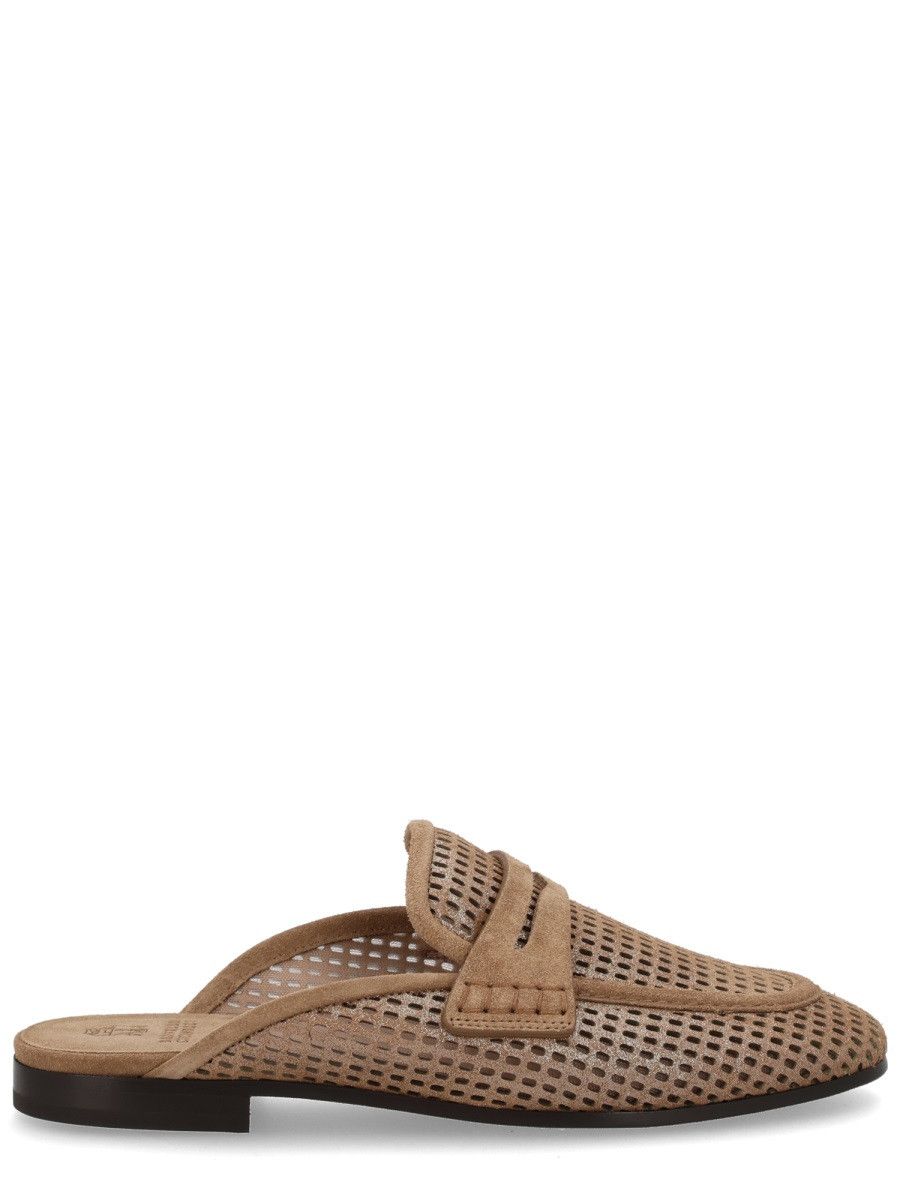 Brunello Cucinelli BRUNELLO CUCINELLI MULE "SPARKLING NET" - BUFF (IT 37) Size US 7 / IT 37 - 1 Thumbnail