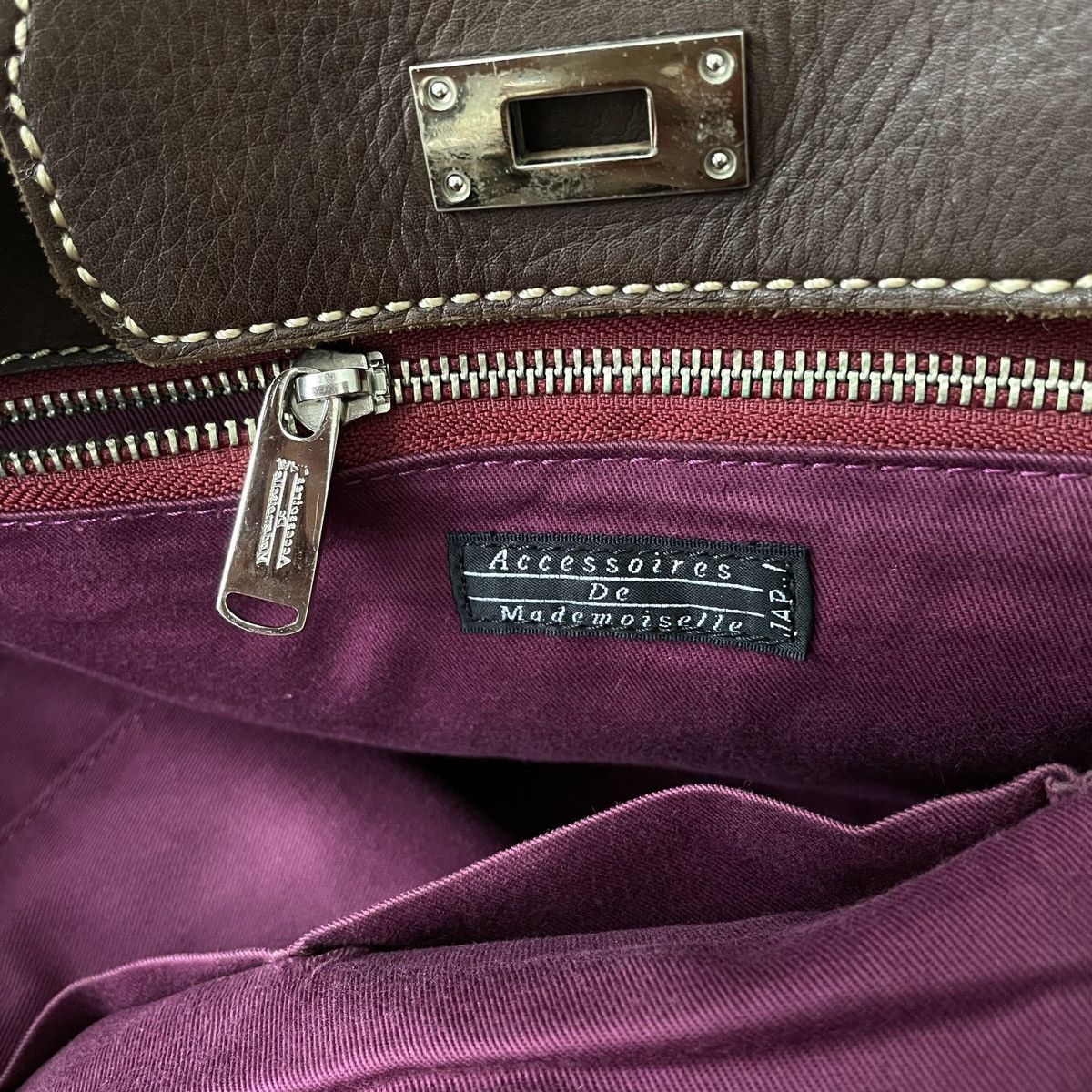 Mademoiselle Non Non Birkin Style Leather Bag by Mademoiselle Japan Size ONE SIZE - 11 Thumbnail