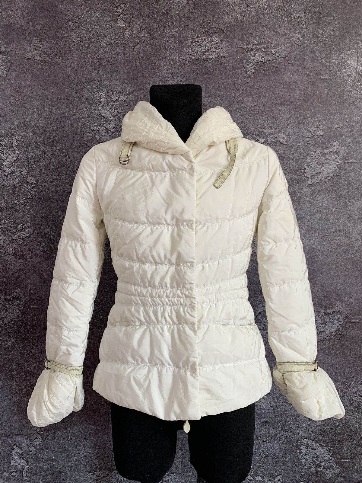 Ermanno Scervino ERMANNO SCERVINNO White Down Puffer Jacket Women’s L size Size L / US 10 / IT 46 - 1 Thumbnail