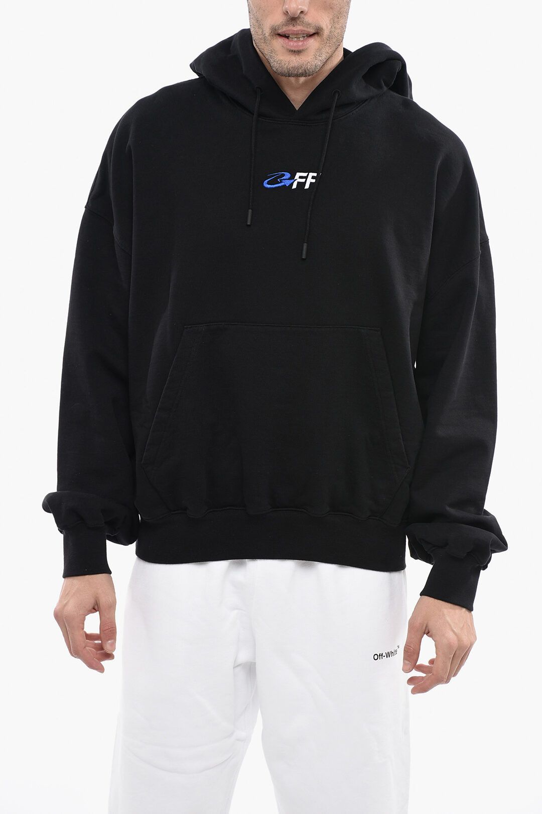 image of Off White Og1Mm0424 Seasonal Boxy Hoodie In Black, Men's (Size Large)