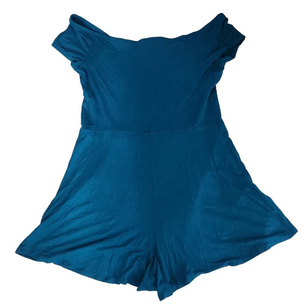 Express Express Women's Size Large Teal Blue Romper Size 32" / US 10 / IT 46 - 5 Thumbnail